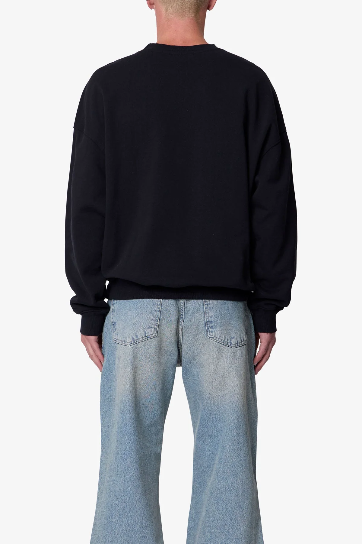 Heavy Basic Crewneck Sweater | Black - Image 5
