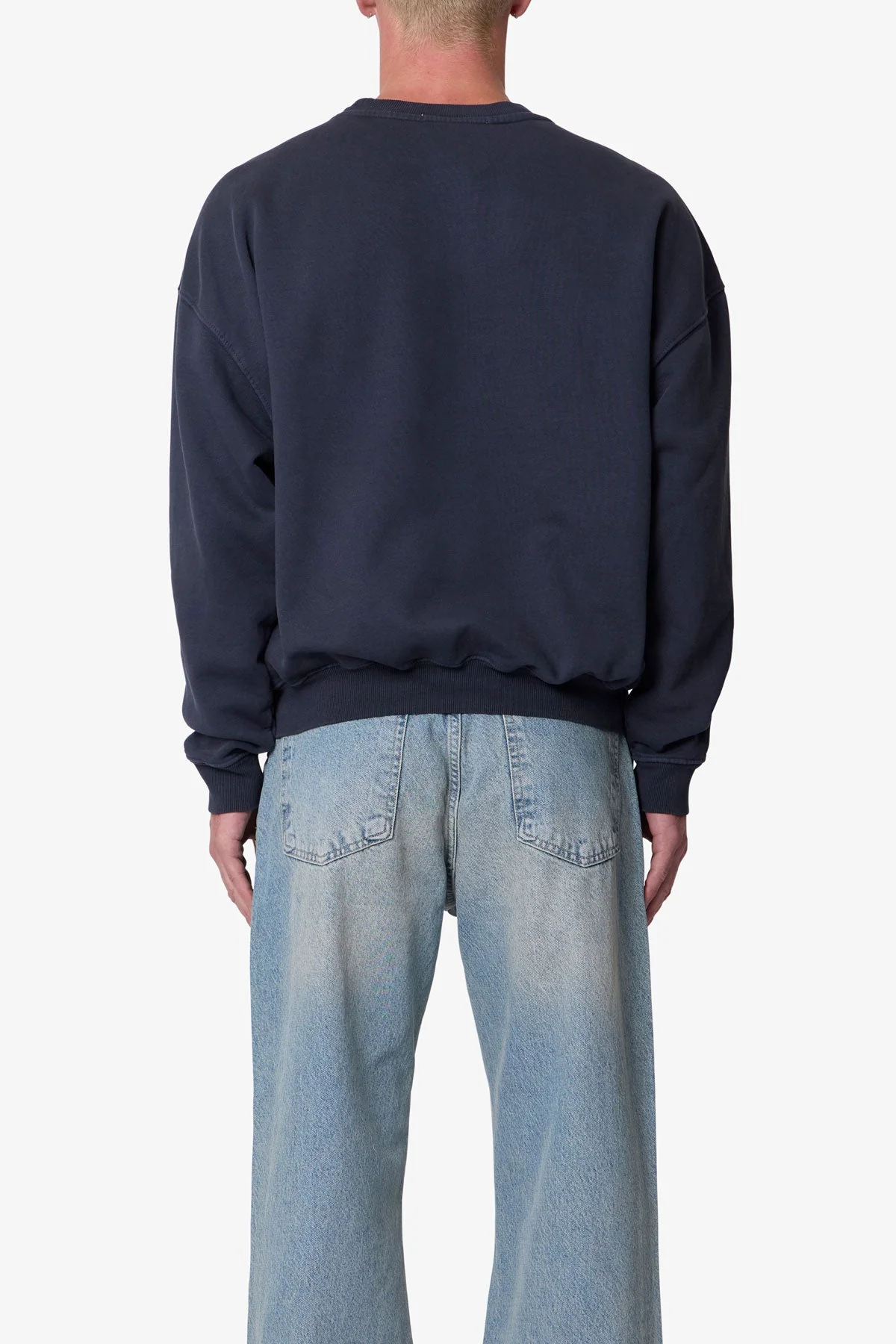 Heavy Basic Crewneck Sweater | Washed Black - Image 5