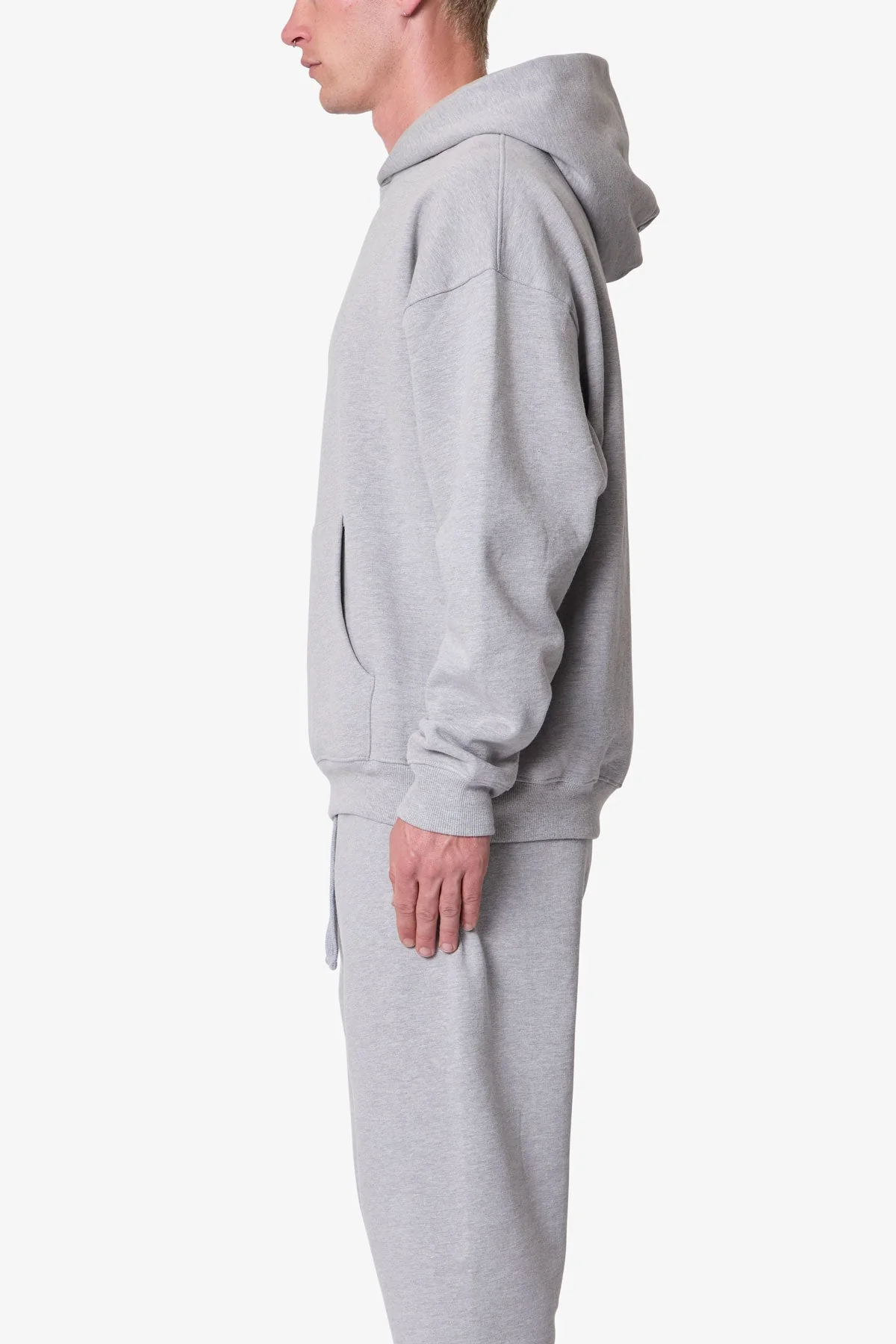 Heavy Basic Hoodie | Marled Grey - Image 4