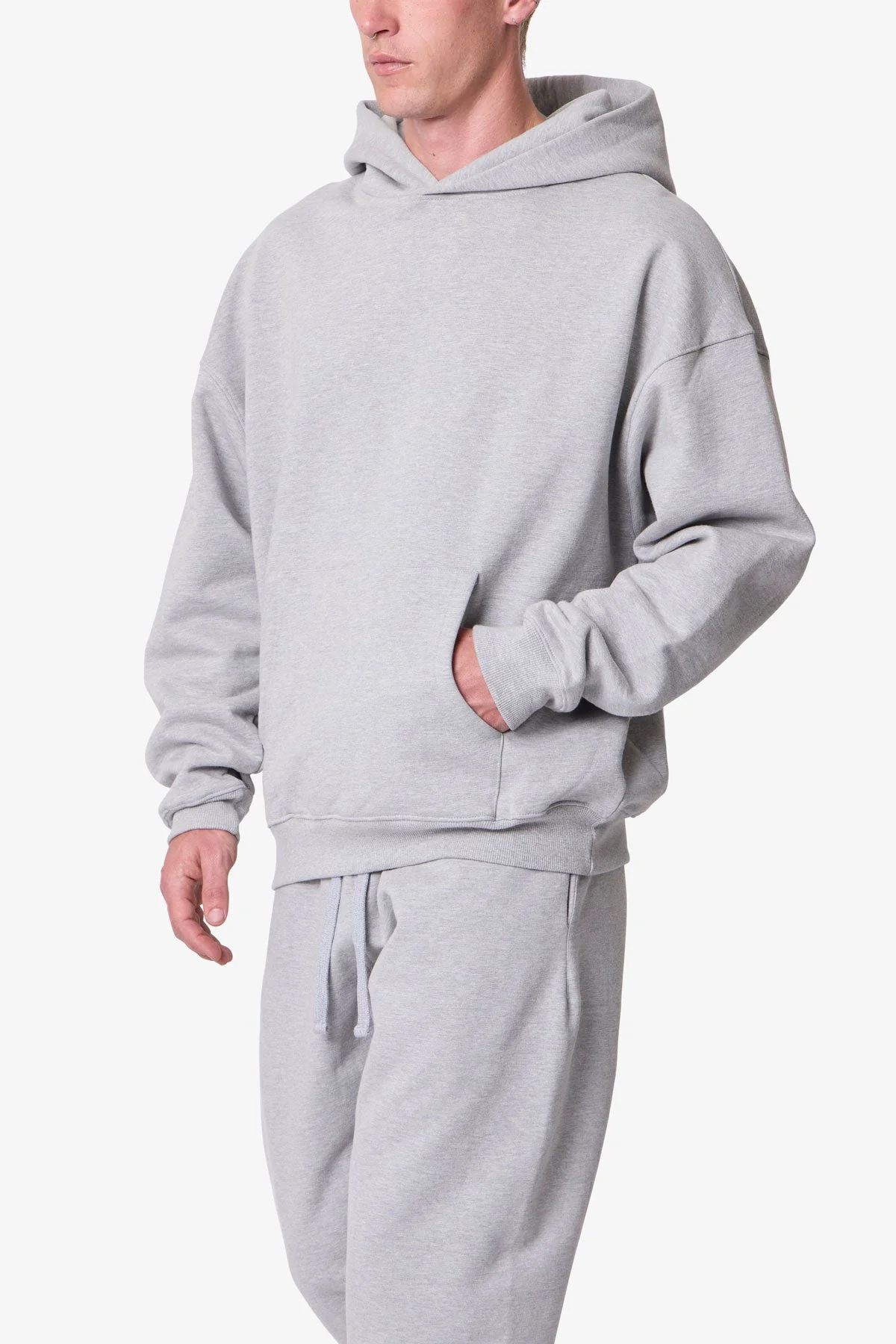Heavy Basic Hoodie | Marled Grey - Image 6