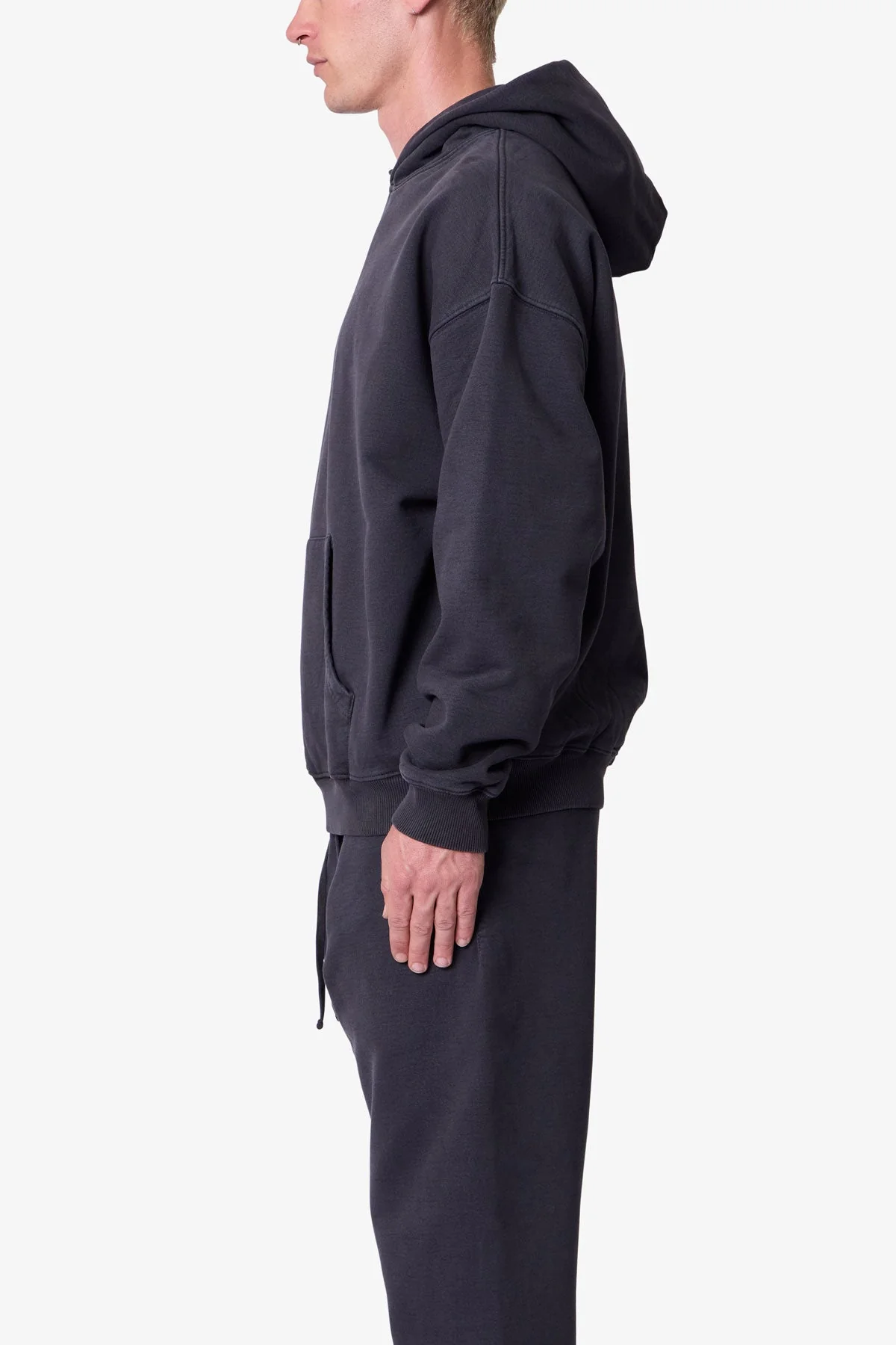 Heavy Basic Hoodie | Washed Black - Image 4