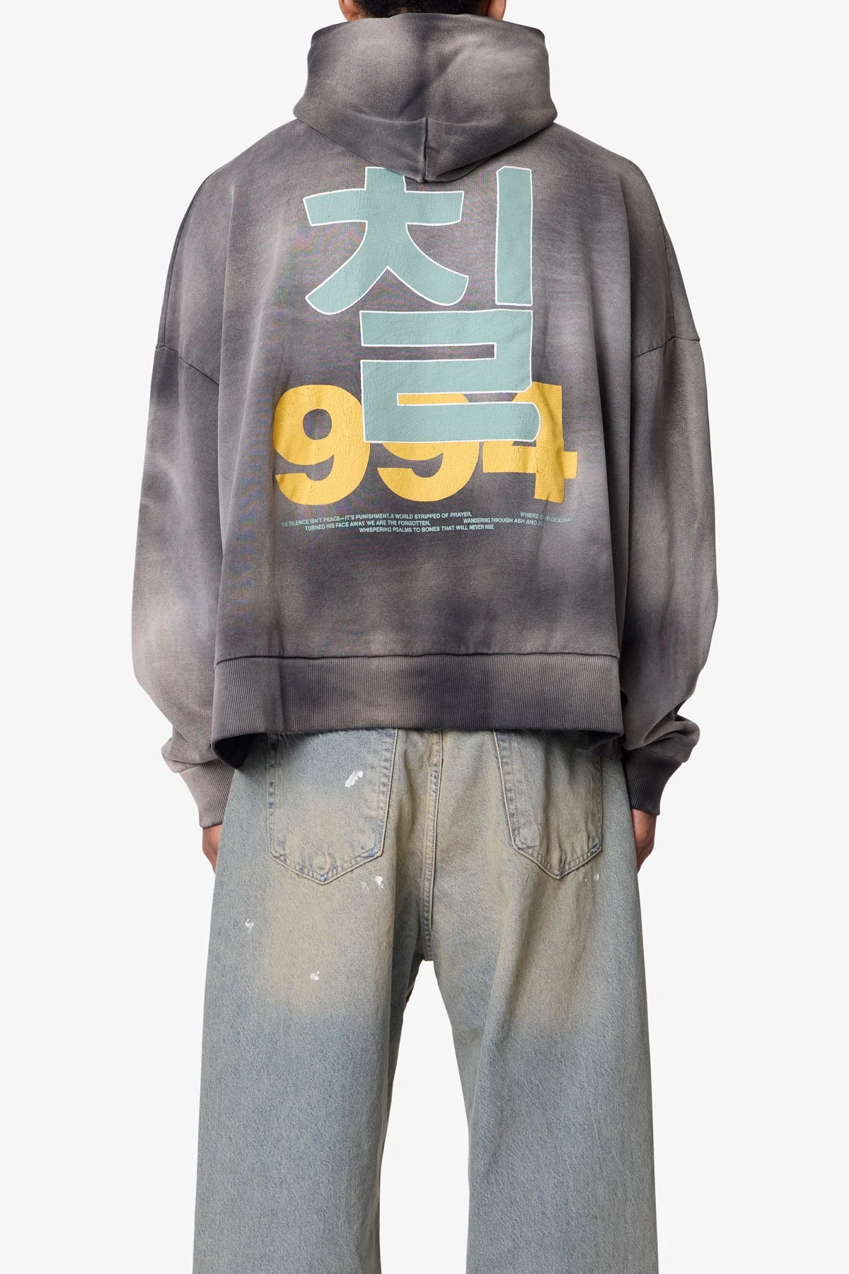No Room in Hell Printed Hoodie | Washed Black - Image 5