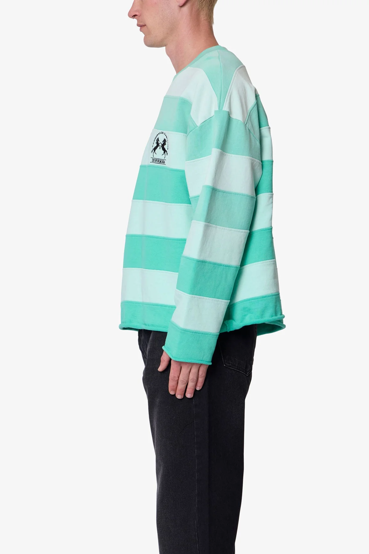 Striped Crewneck Sweater | Green - Image 4