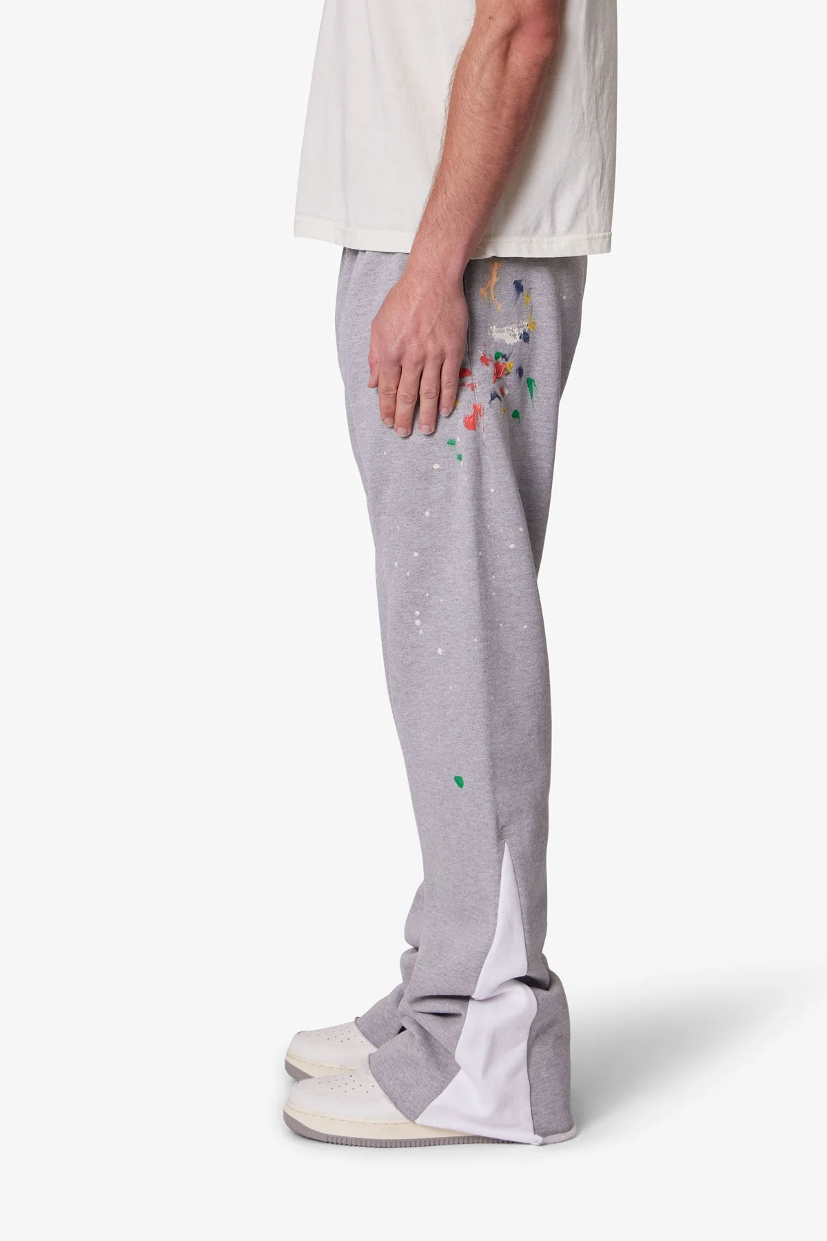 Contrast Bootcut Sweatpants | Grey - Image 4