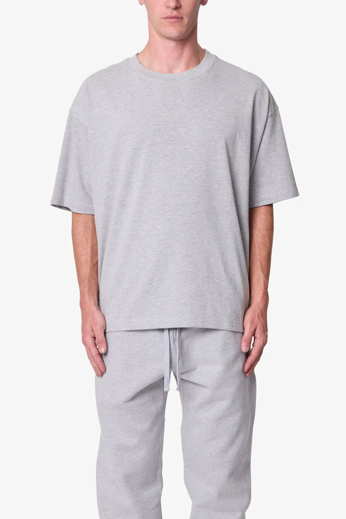 Heavy Basic Boxy Tee | Marled Grey - Image 2