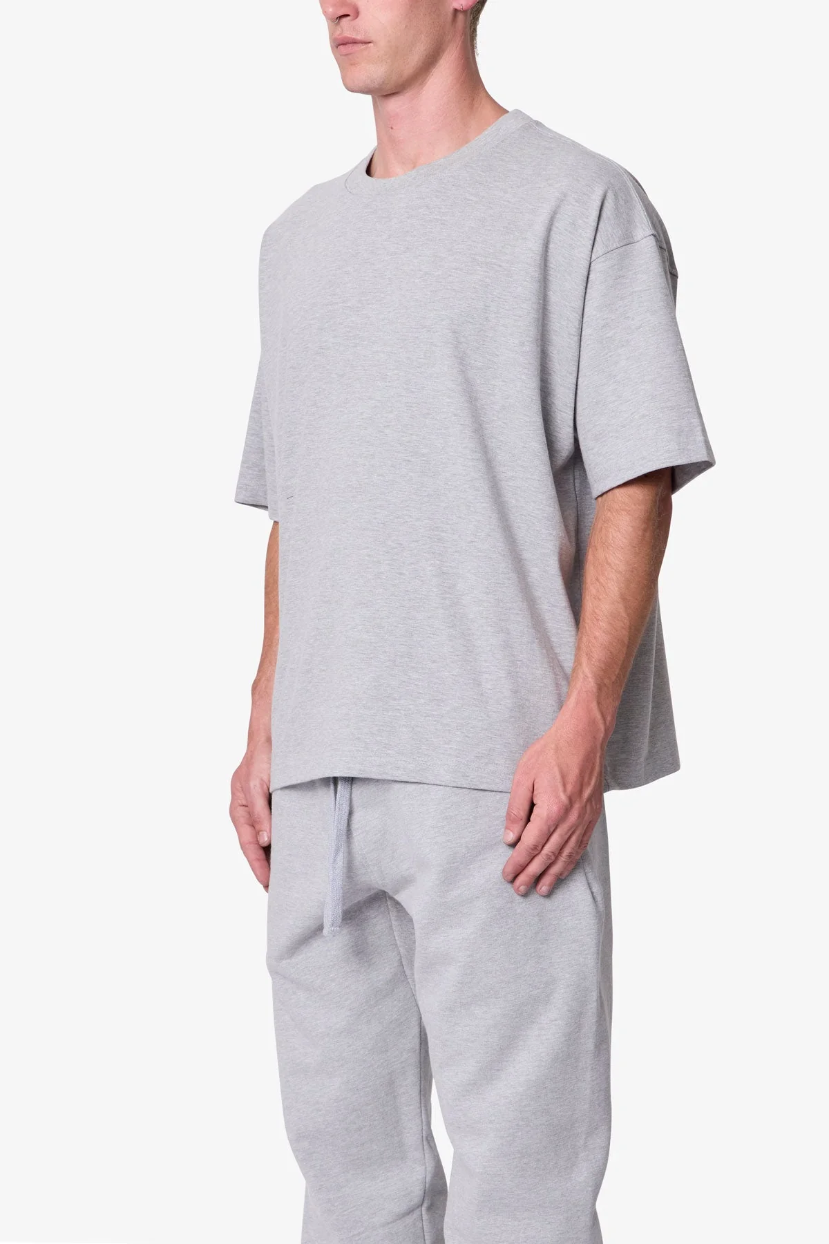 Heavy Basic Boxy Tee | Marled Grey - Image 3