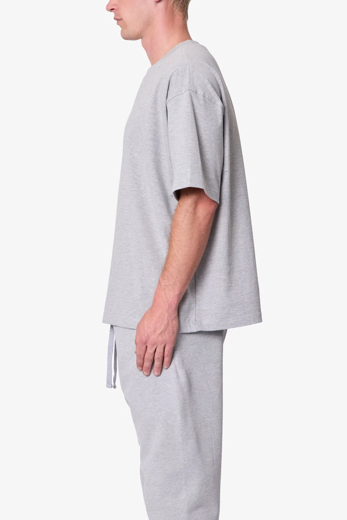 Heavy Basic Boxy Tee | Marled Grey - Image 4