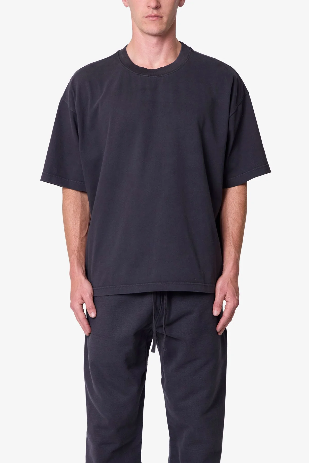 Heavy Basic Boxy Tee | Washed Black - Image 2