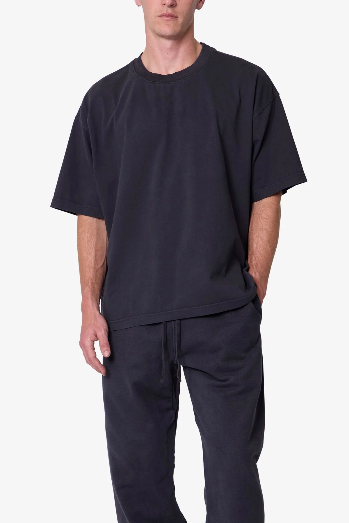 Heavy Basic Boxy Tee | Washed Black - Image 6