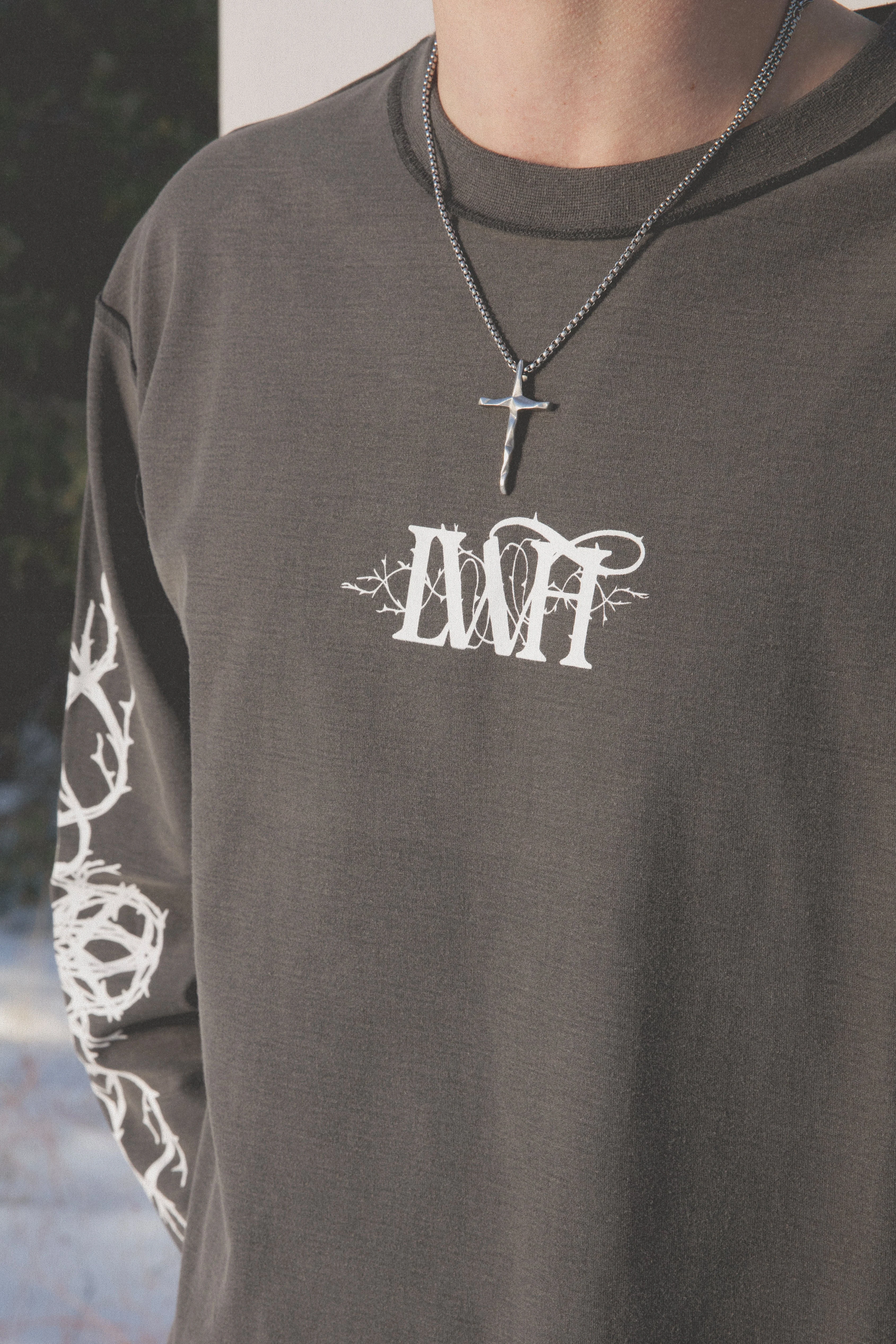 LWH Thorn Logo L/S Tee | Vintage Black - Image 5