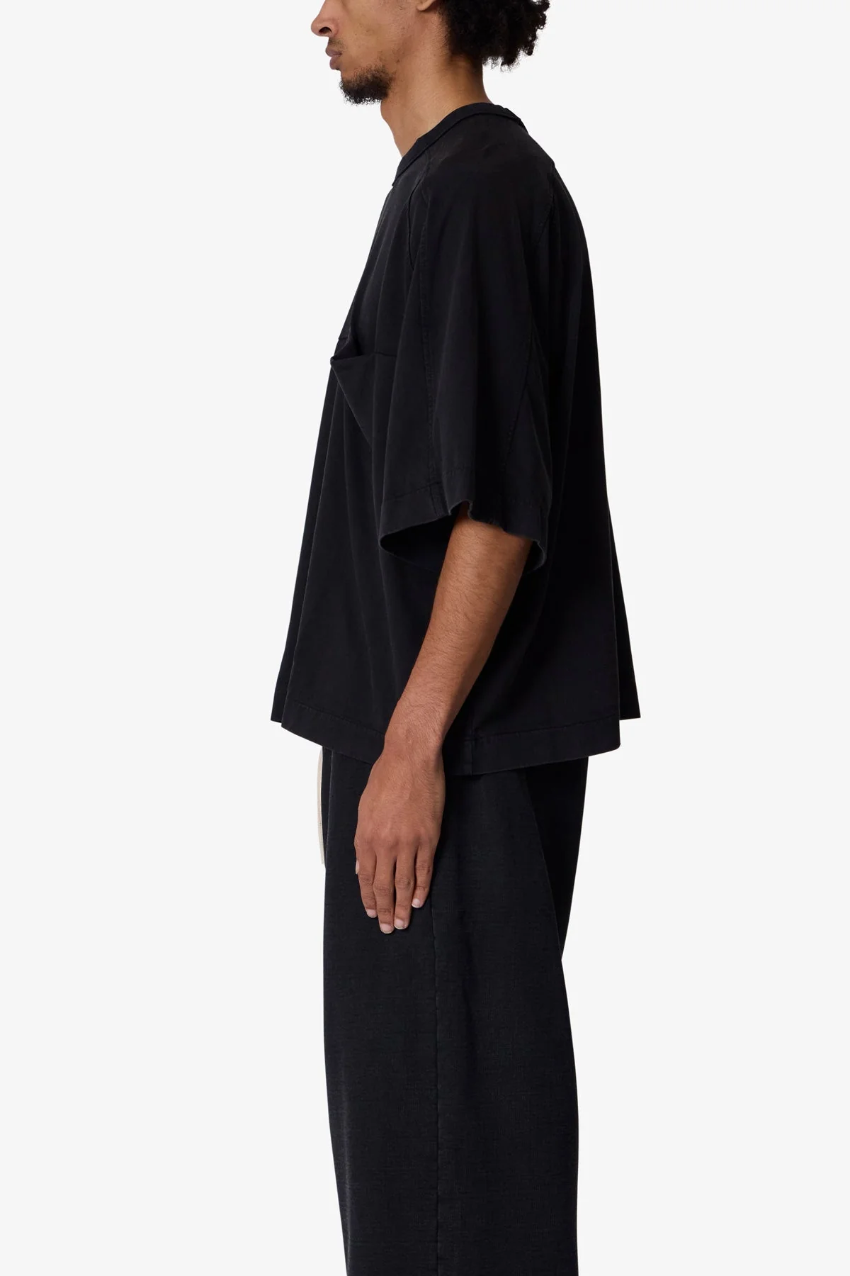 Paneled Hidden Pocket Tee | Washed Black - Image 4