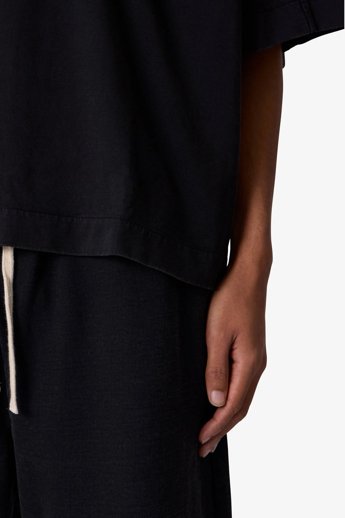 Paneled Hidden Pocket Tee | Washed Black - Image 7