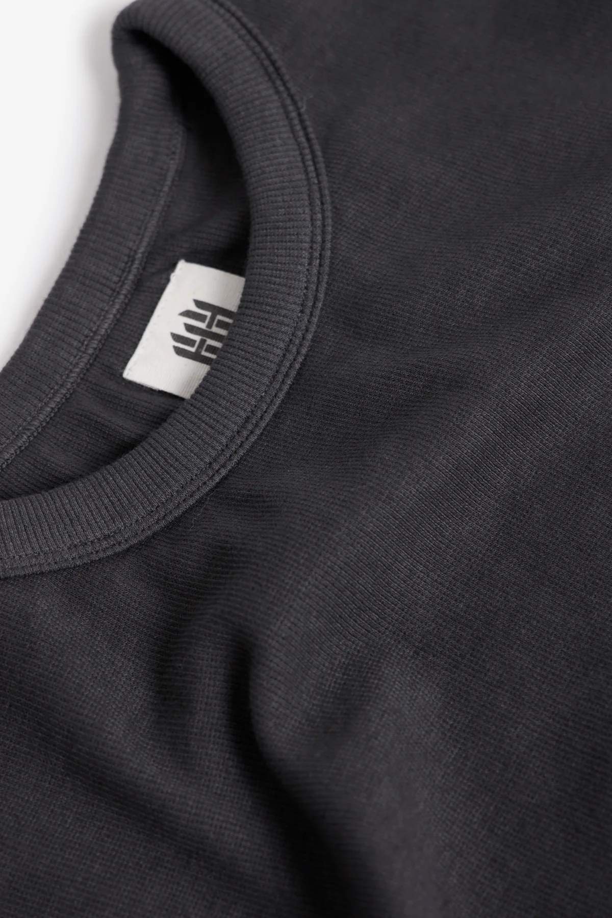 Perfect Slim Ribbed Tee | Washed Black - Image 3