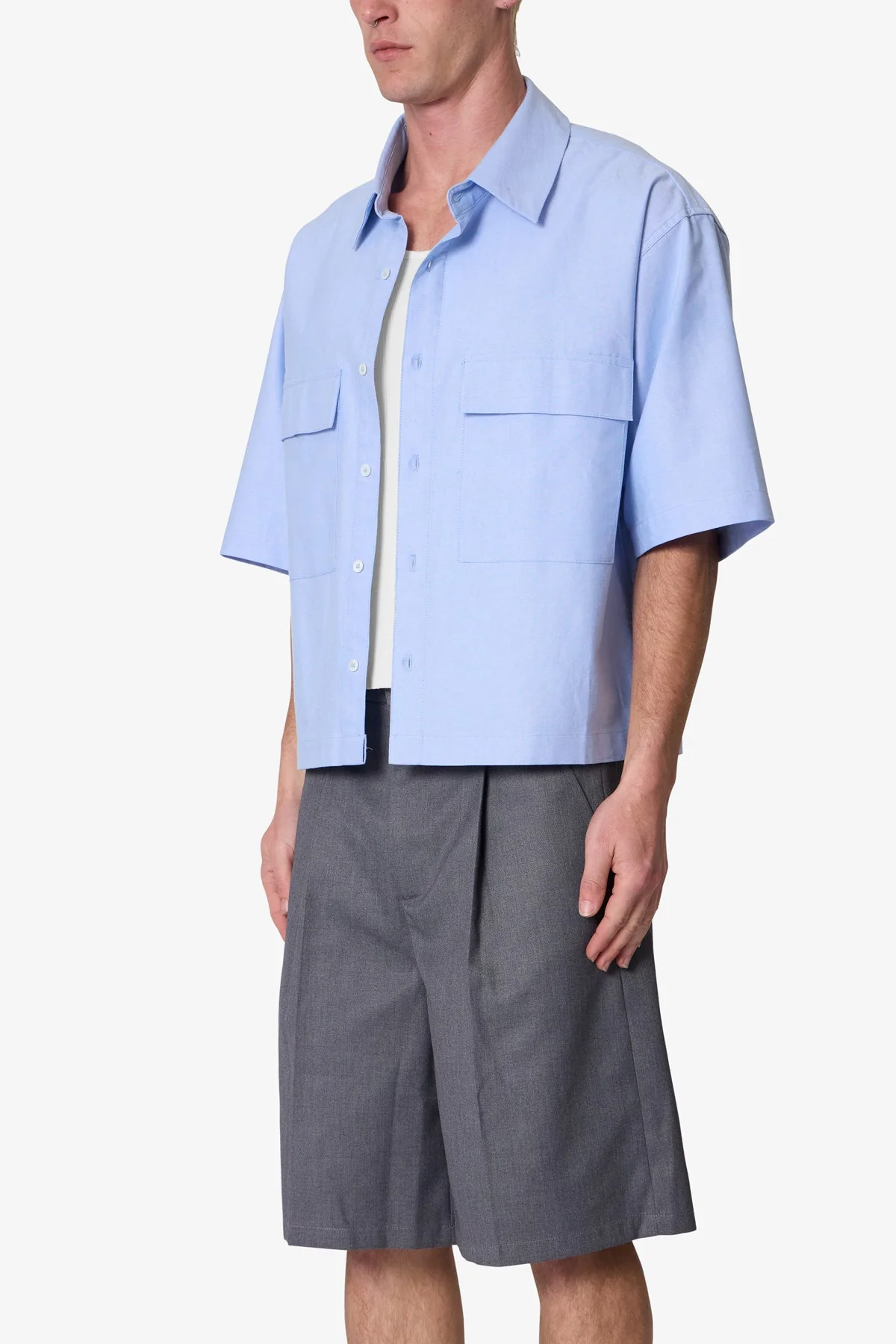 Poplin Bus Driver Shirt | Light Blue - Image 3