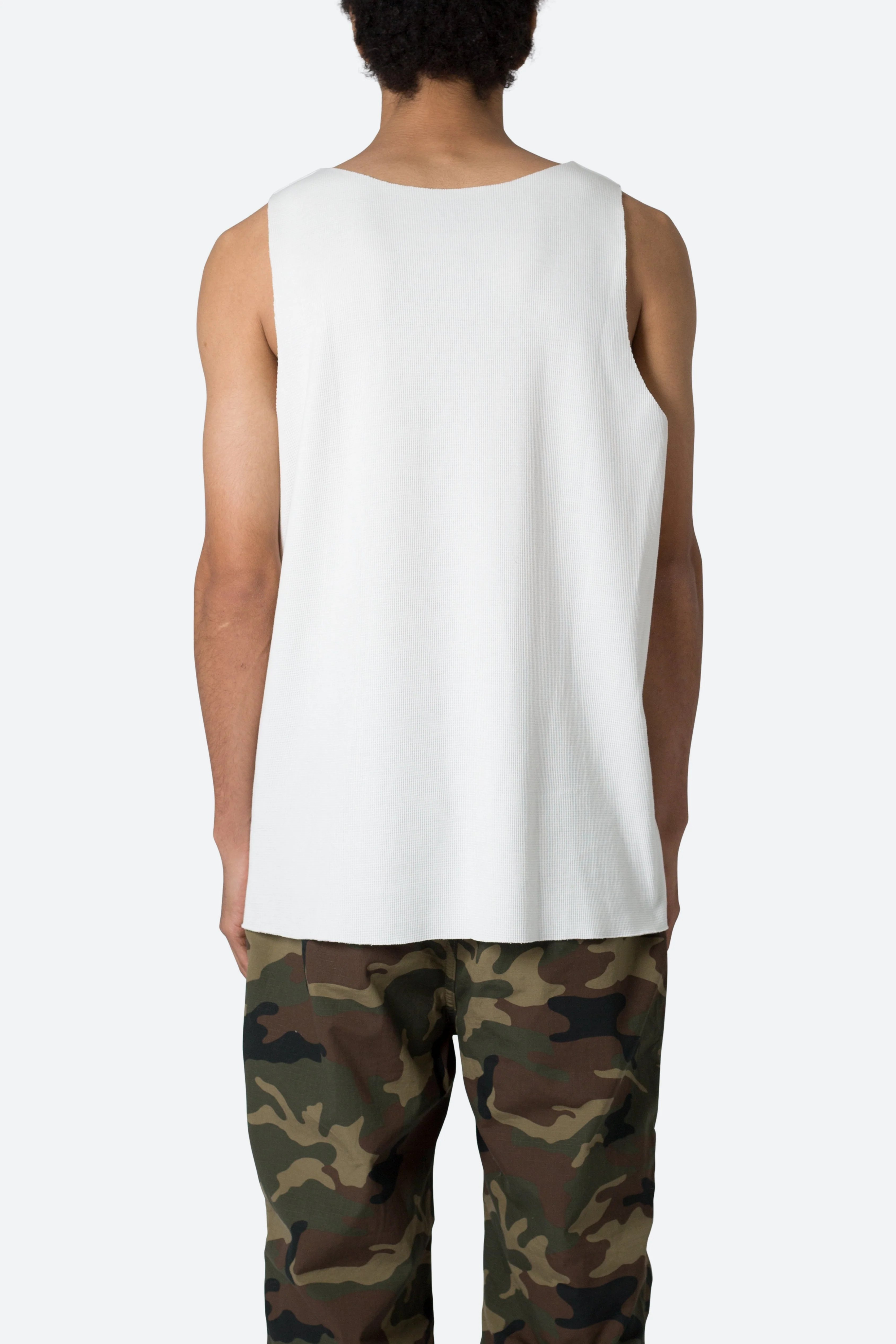 Raw Edge Thermal Tank | Off White - Image 5