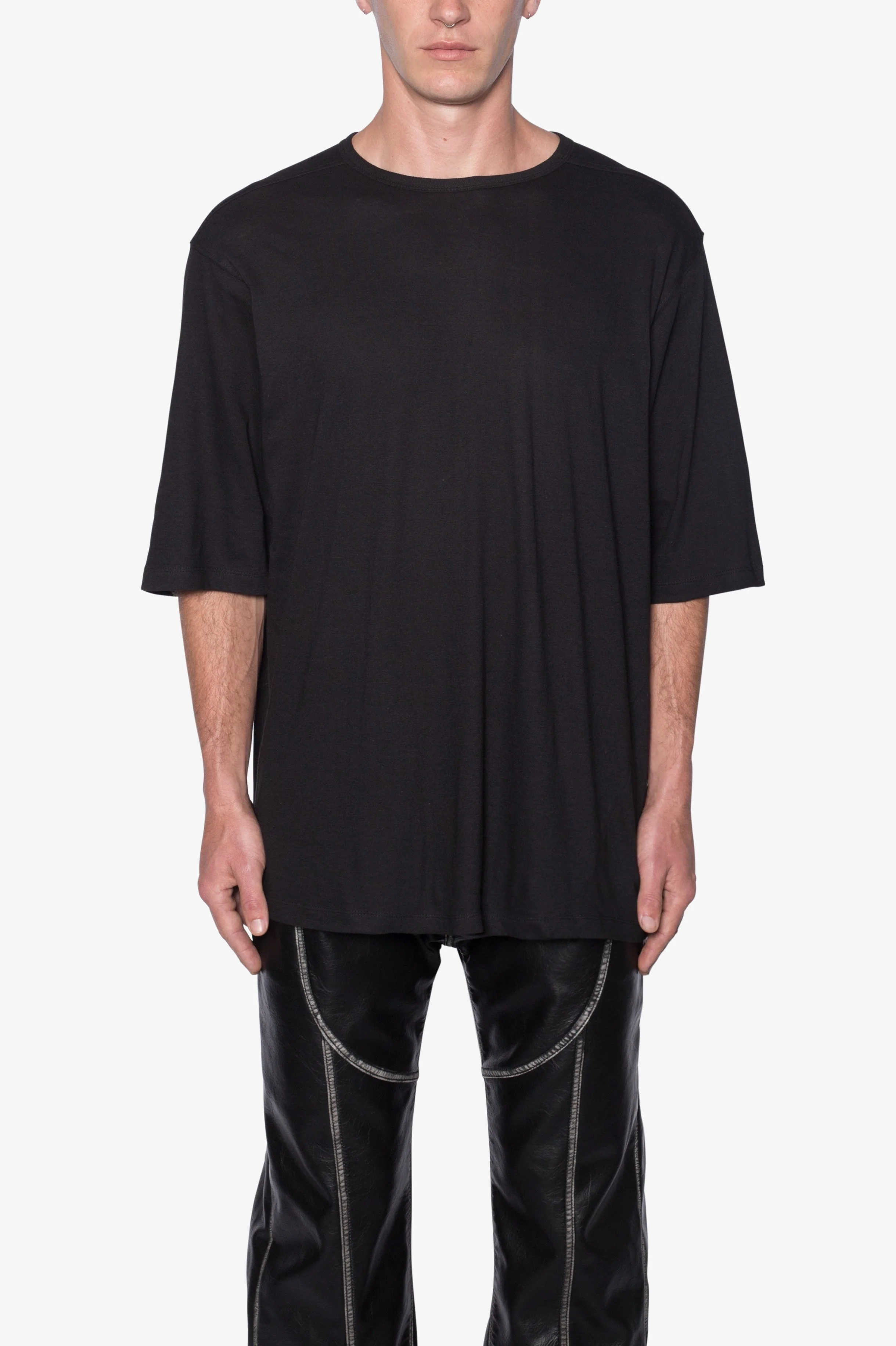 Sheer Gauze Tee | Black - Image 2