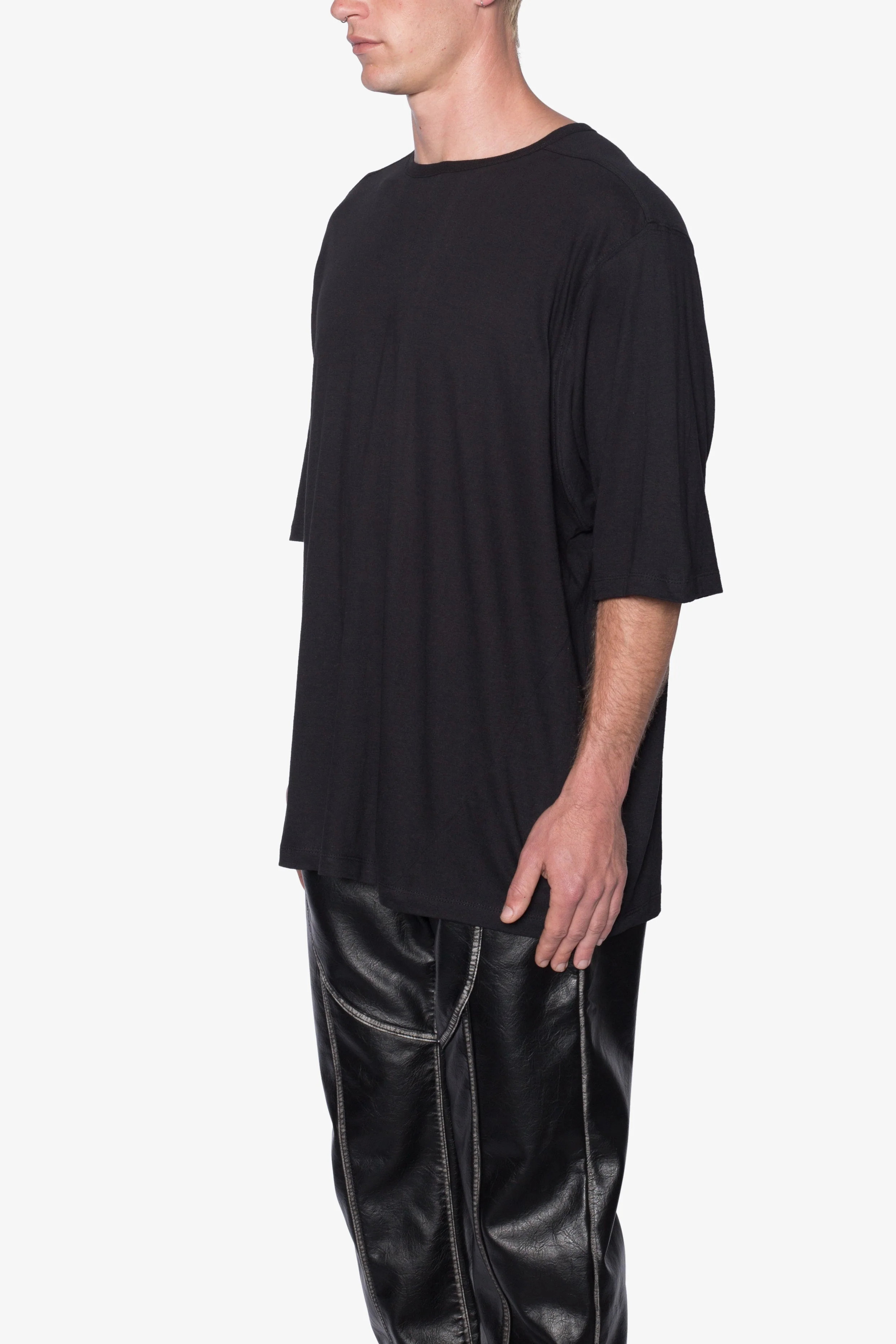 Sheer Gauze Tee | Black - Image 3