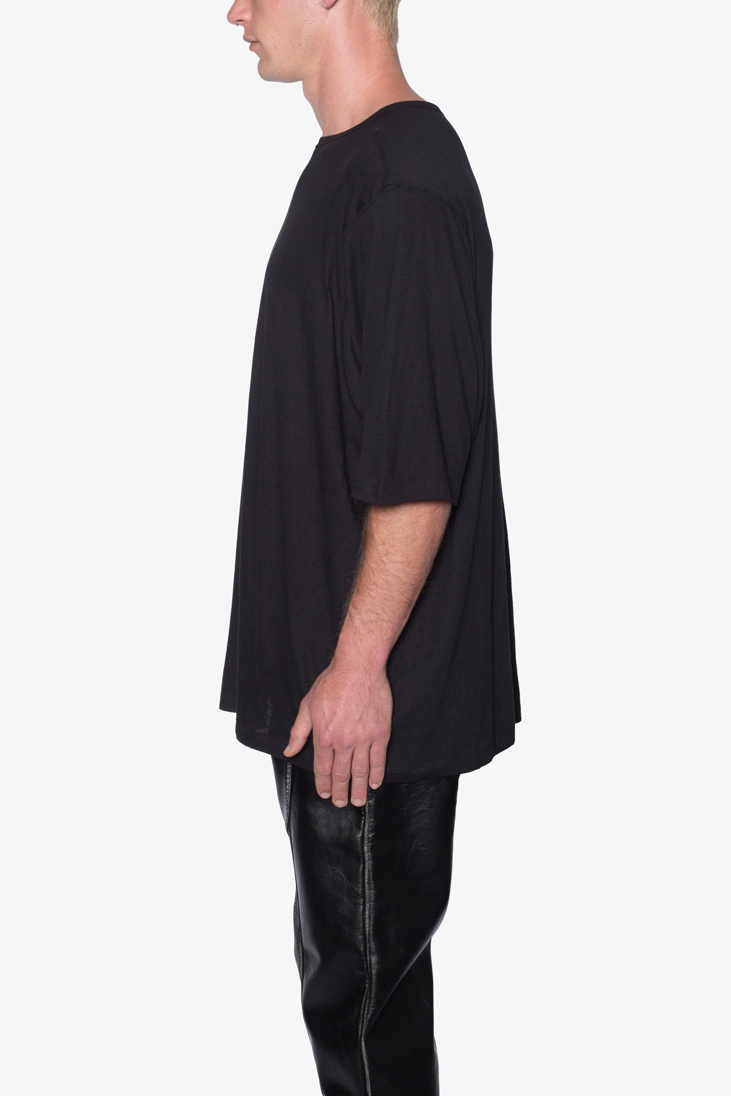 Sheer Gauze Tee | Black - Image 4