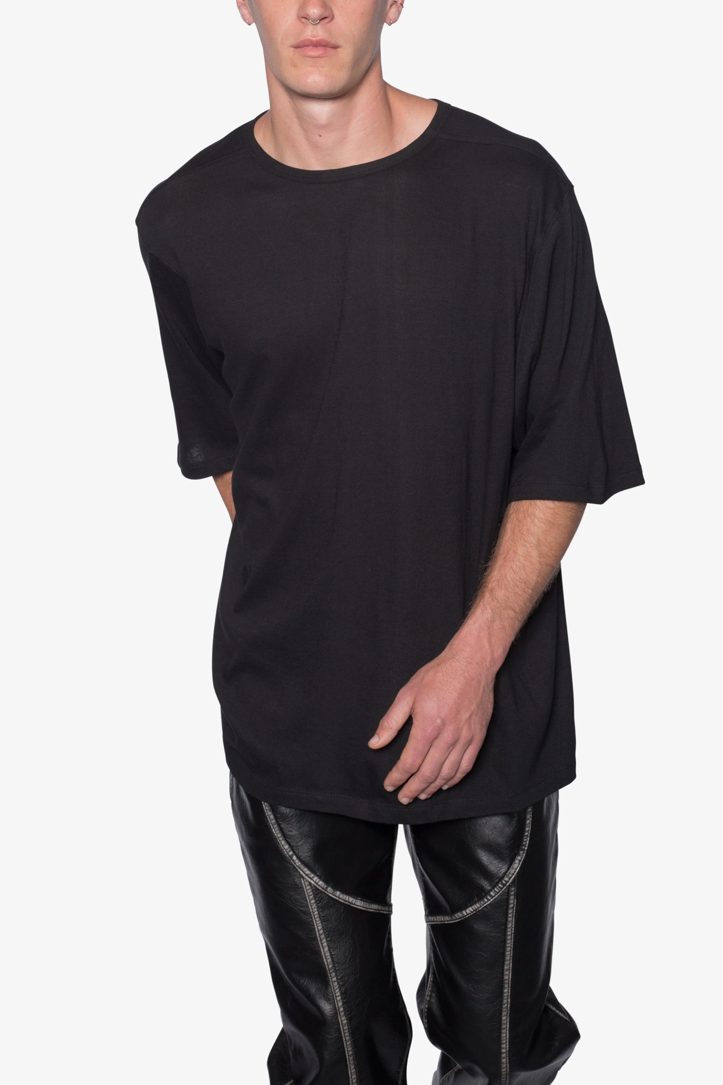 Sheer Gauze Tee | Black - Image 6