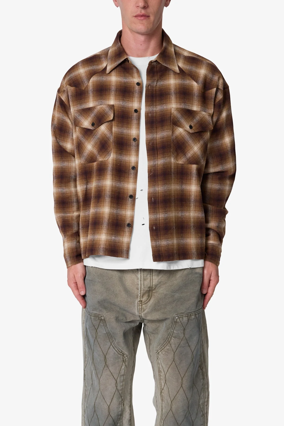 Western Flannel Shirt | Brown - Image 2