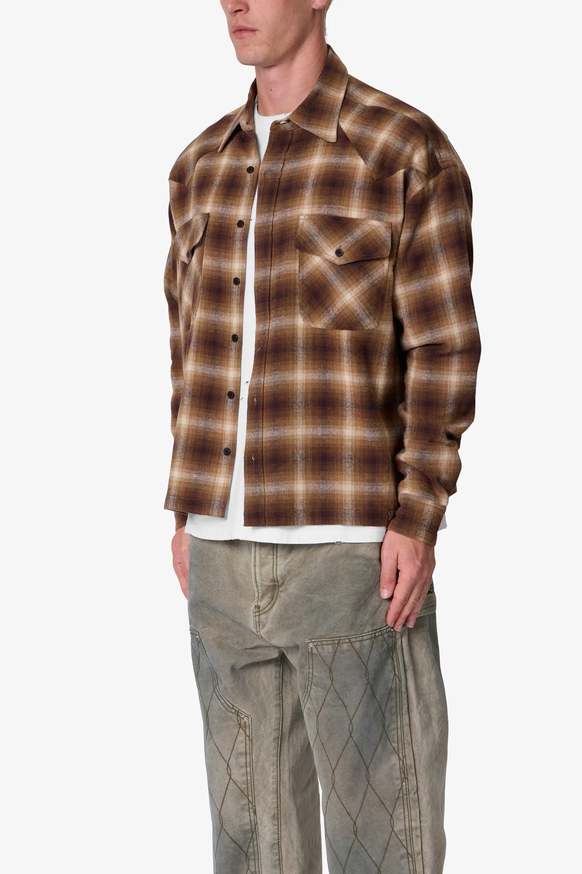 Western Flannel Shirt | Brown - Image 3