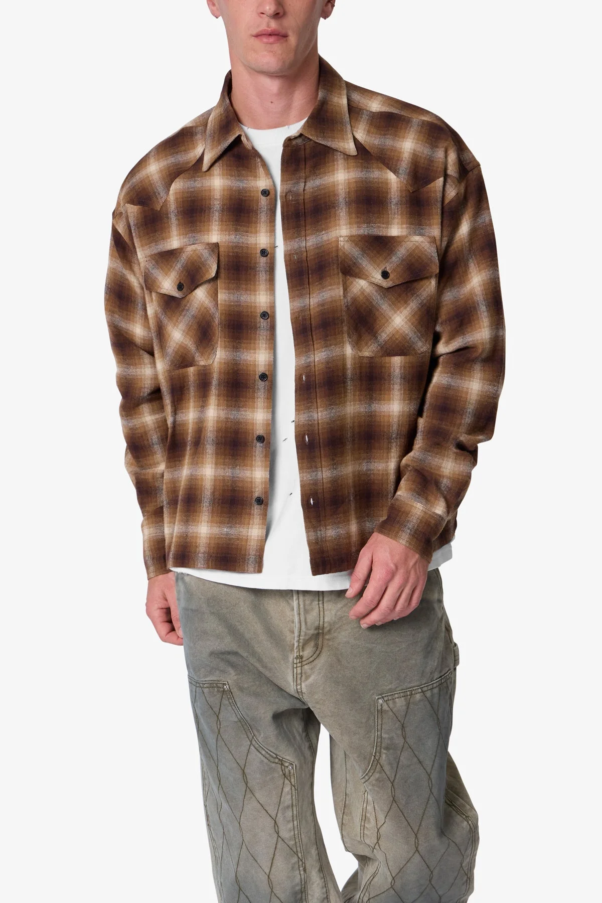 Western Flannel Shirt | Brown - Image 6