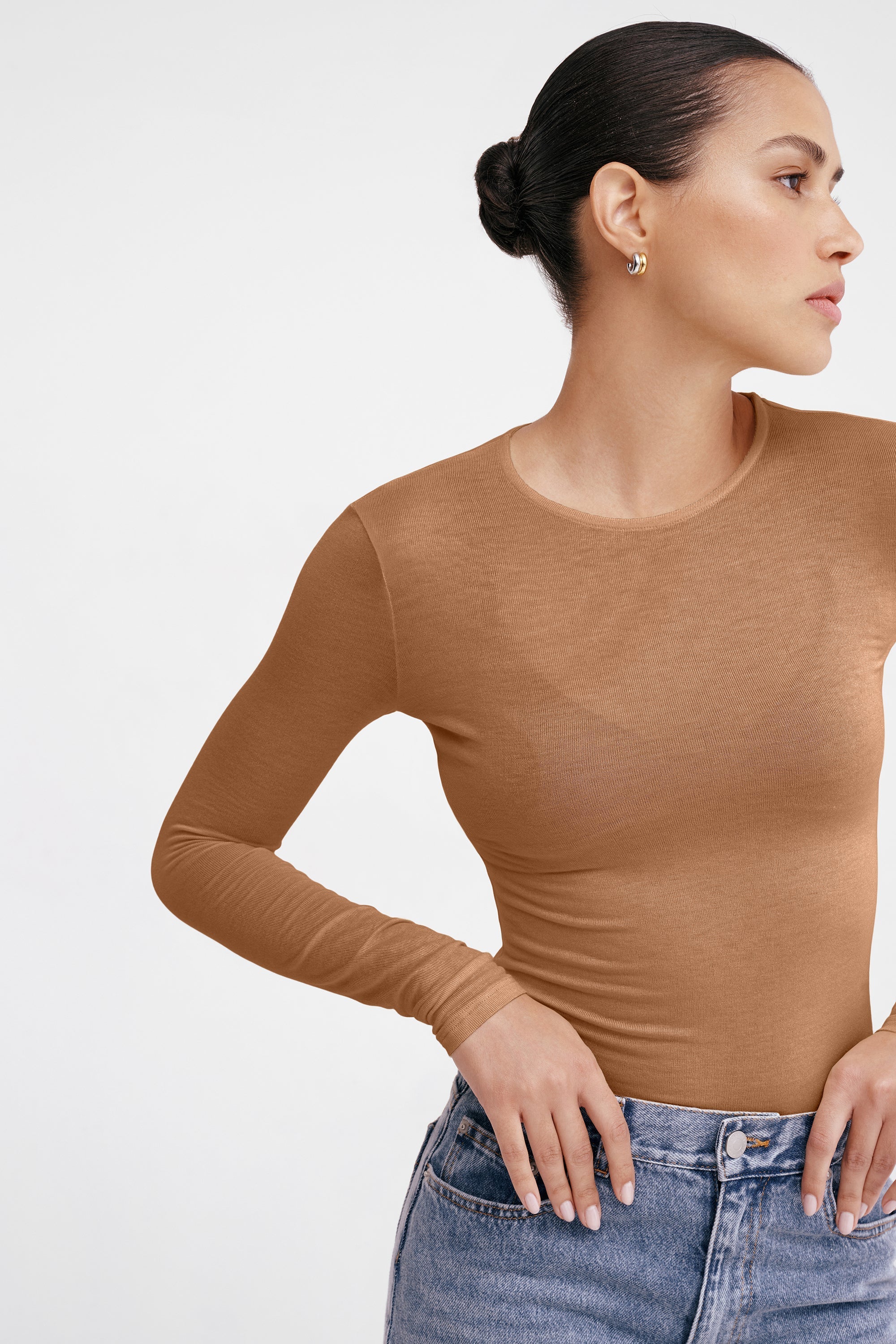 Sara Long Sleeve Top | Chestnut - Image 18