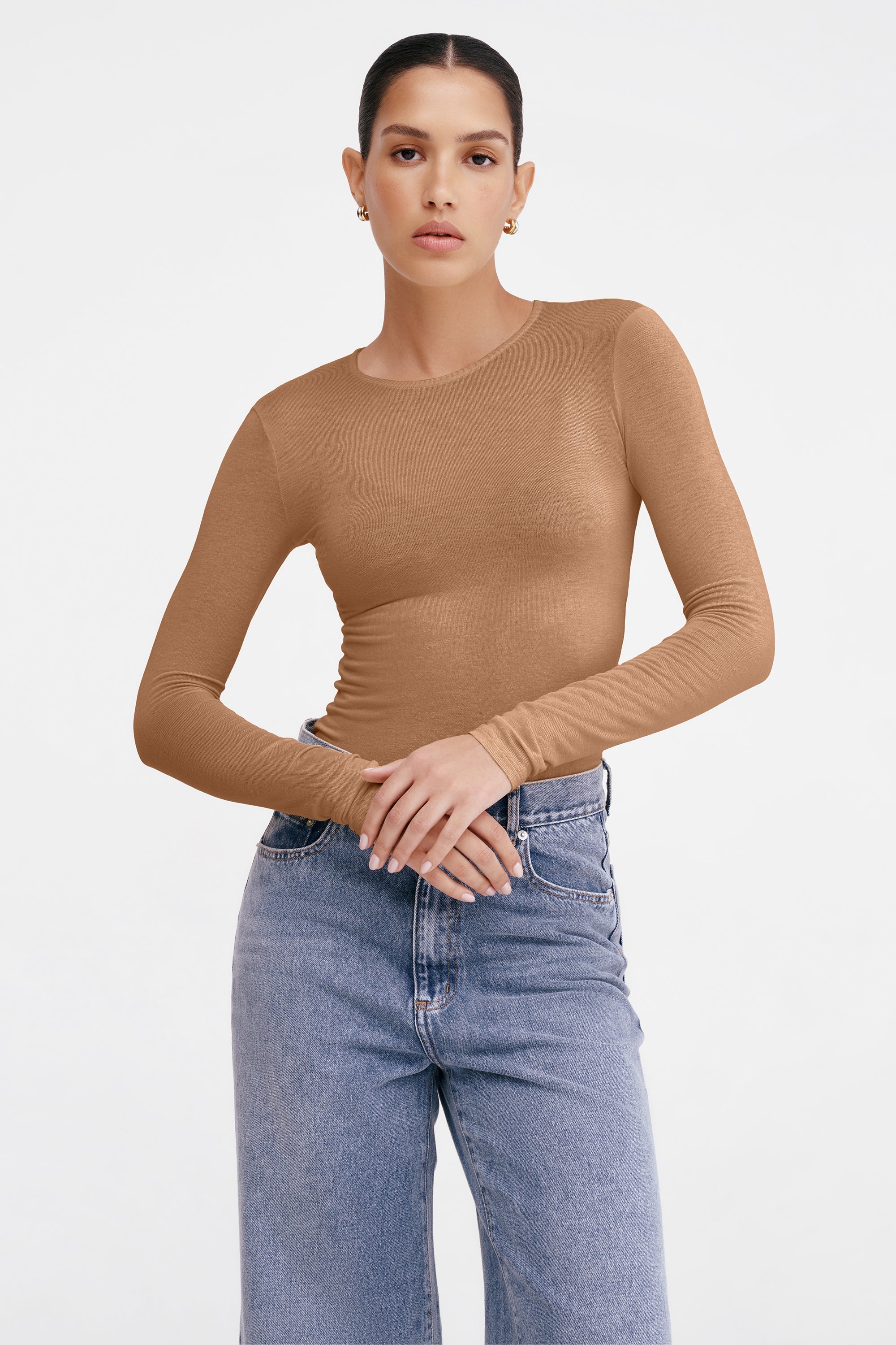 Sara Long Sleeve Top | Chestnut - Image 19