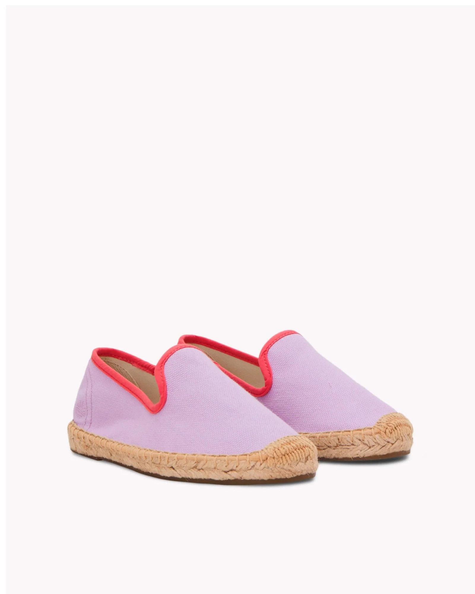 Kids | Smoking Espadrille | Woven Color | Lavender - Red - Image 2