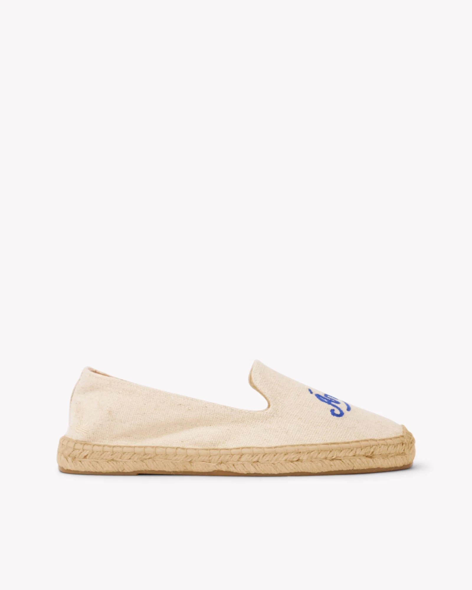 Mens | Smoking Espadrille | Embroidery | Andale - Natural Undyed - Image 2