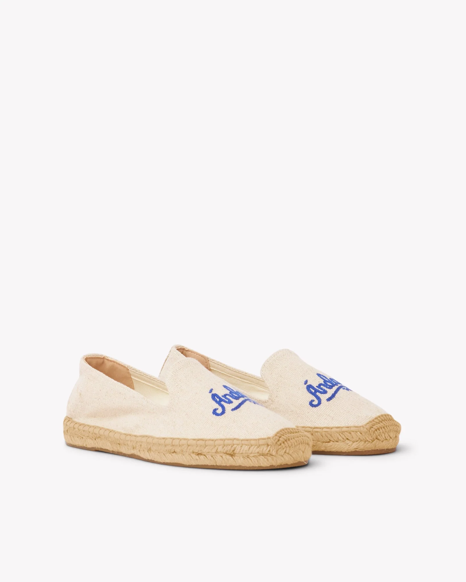 Mens | Smoking Espadrille | Embroidery | Andale - Natural Undyed - Image 3