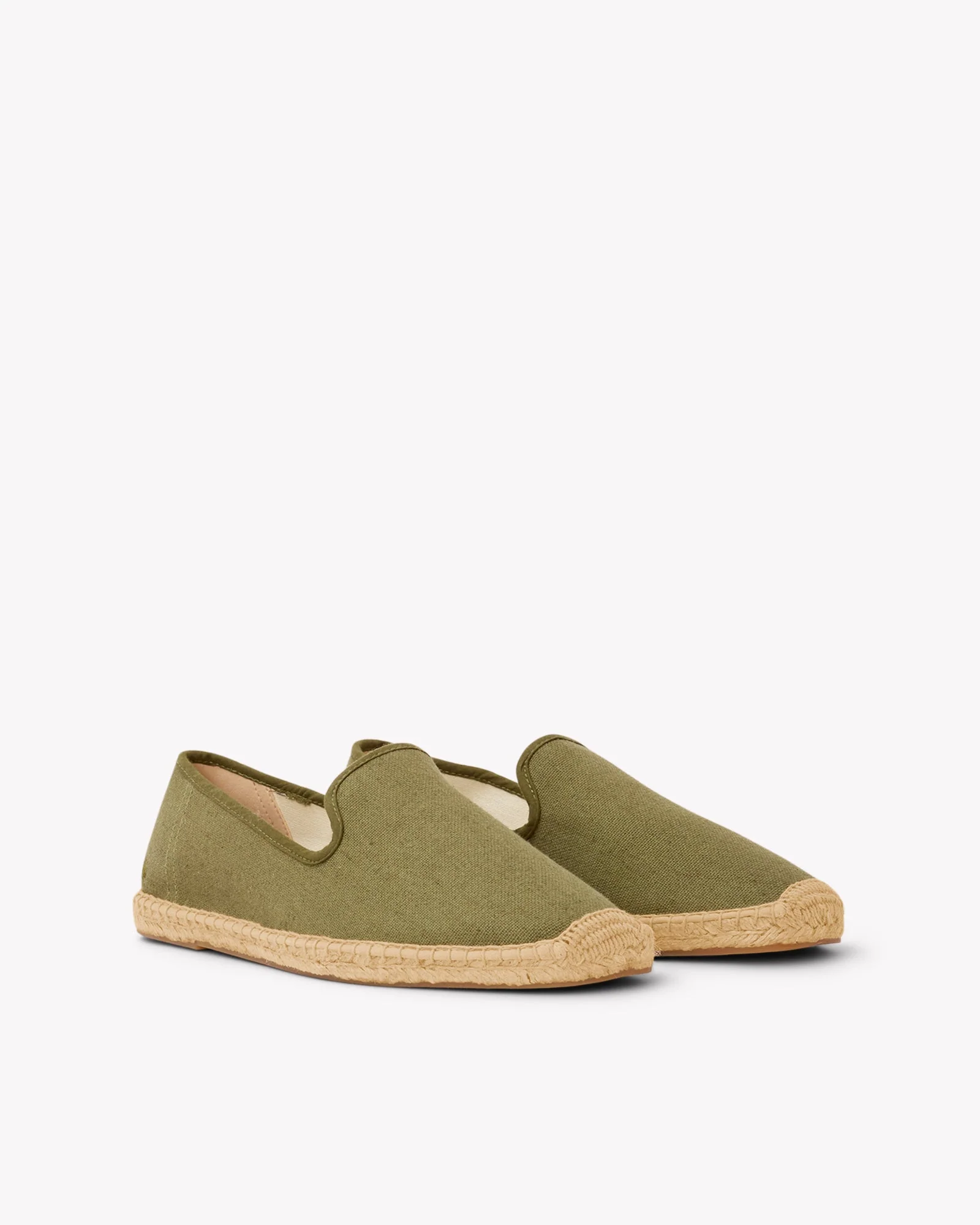 Mens | Smoking Espadrille | Woven Color | Oliva Green - Tonal - Image 2