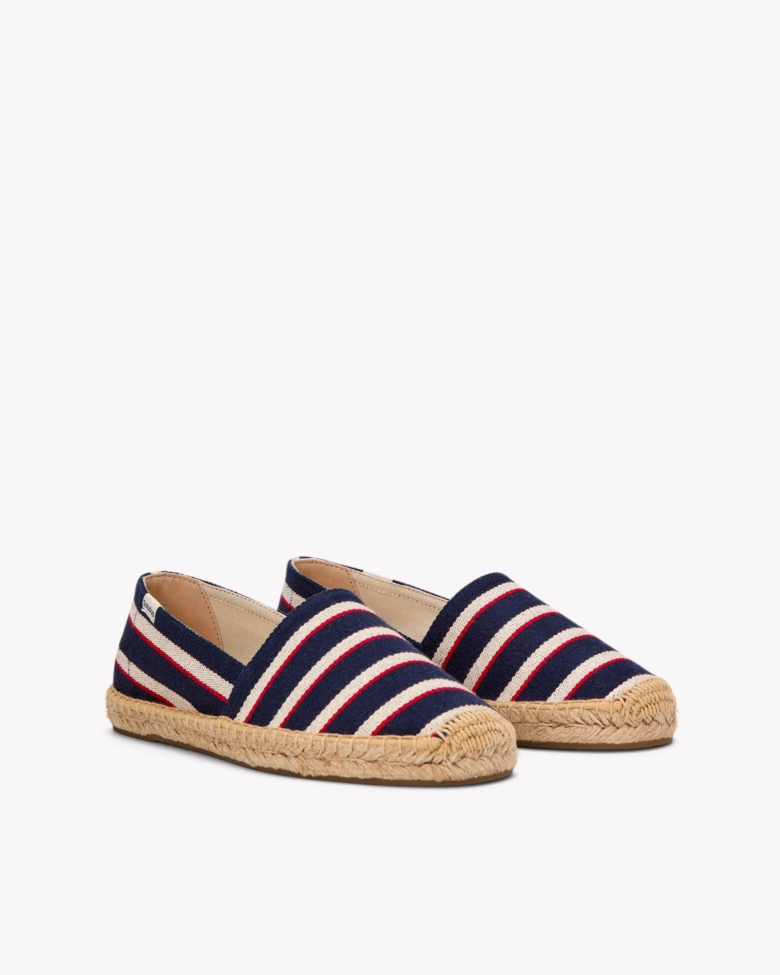 Womens | Original Espadrille | Woven Stripe | Classic - Navy - Ivory - Red - Image 2
