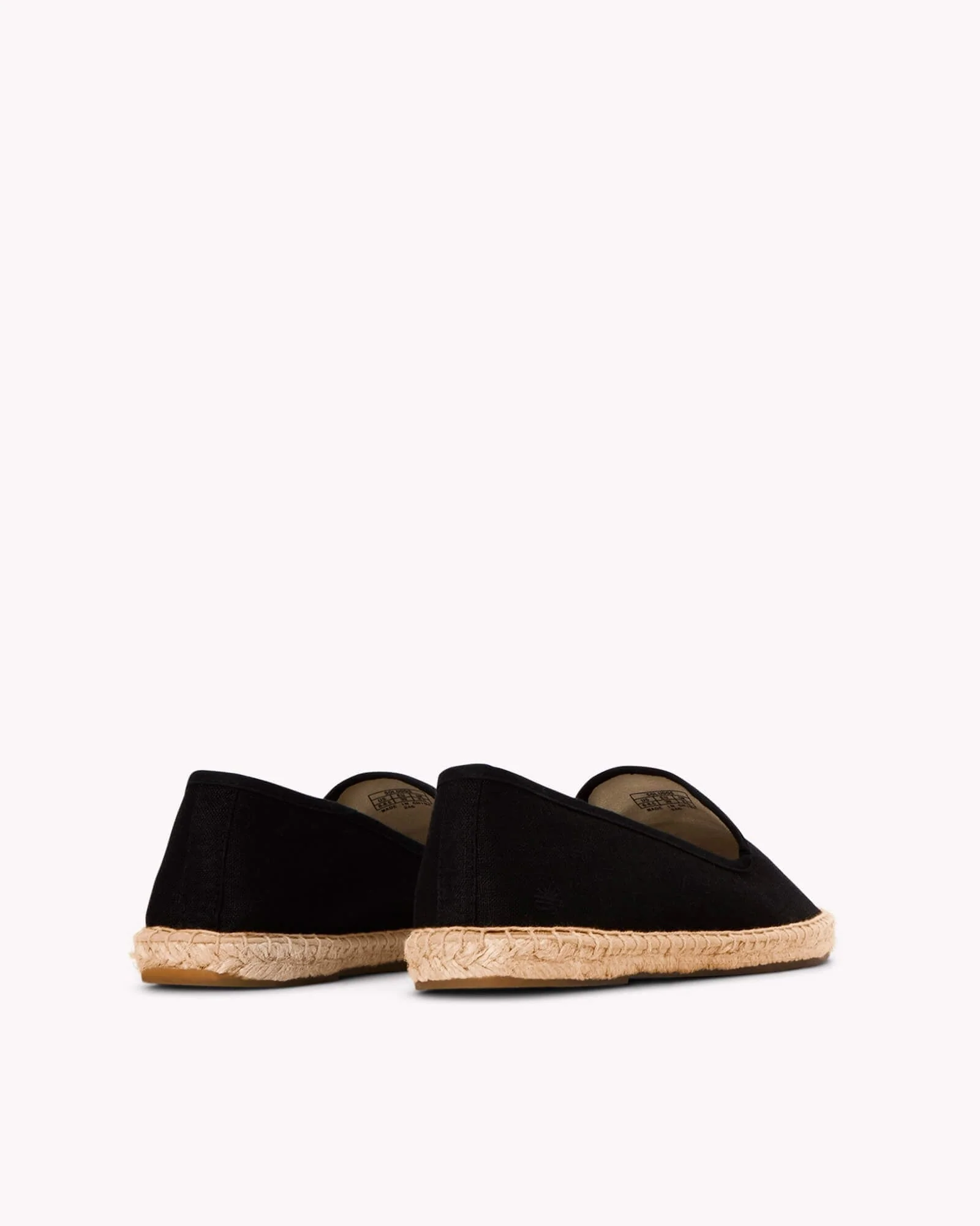 Womens | Smoking Espadrille | Linen Color | Black - Tonal - Image 3