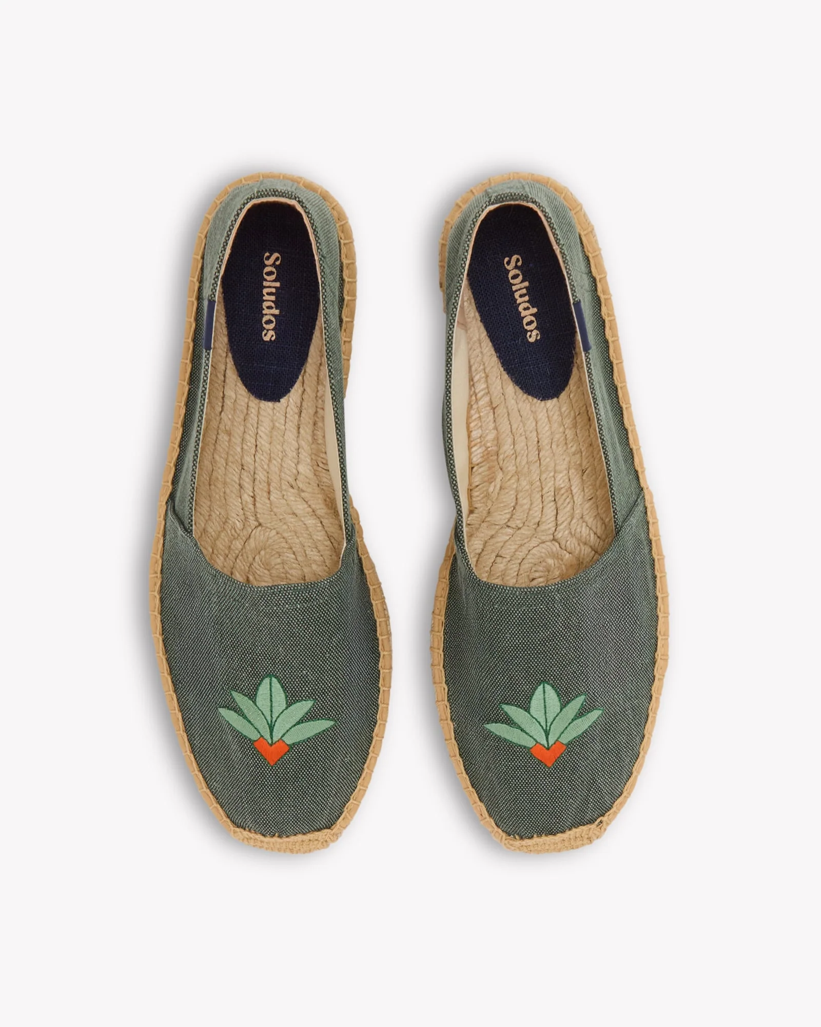 Mens | Original Espadrille | Embroidery | Cardenxe - Vintage Green