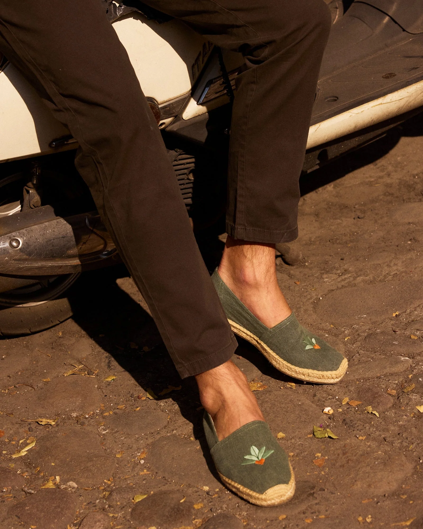 Mens | Original Espadrille | Embroidery | Cardenxe - Vintage Green - Image 4