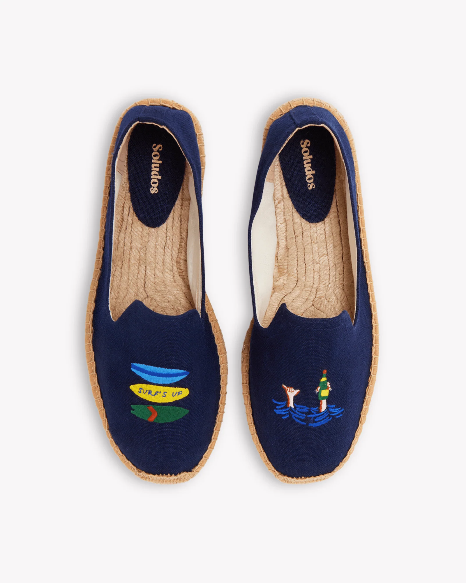 Mens | Smoking Espadrille | Embroidery | Boards & Drinks - Armada Blue