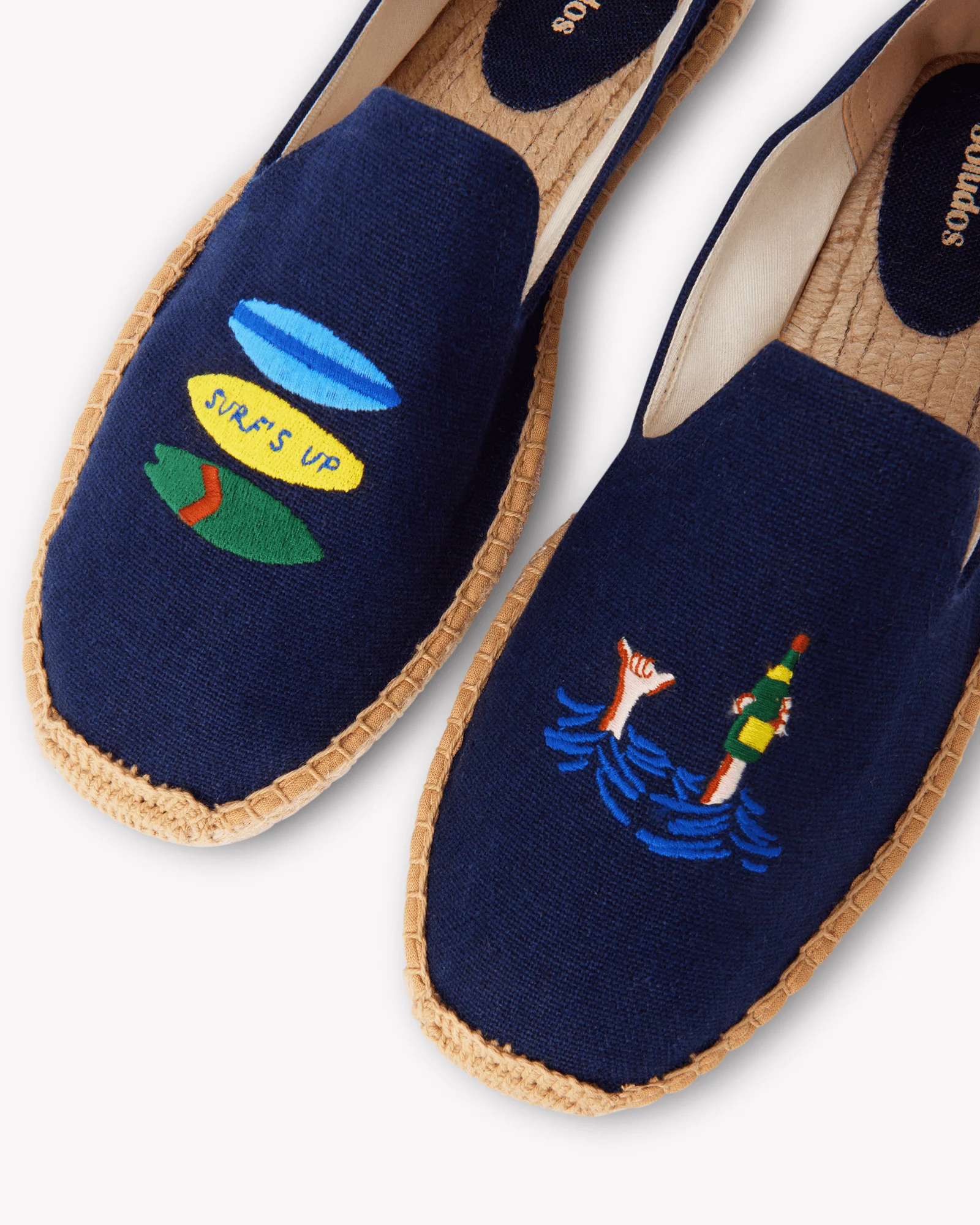 Mens | Smoking Espadrille | Embroidery | Boards & Drinks - Armada Blue - Image 7