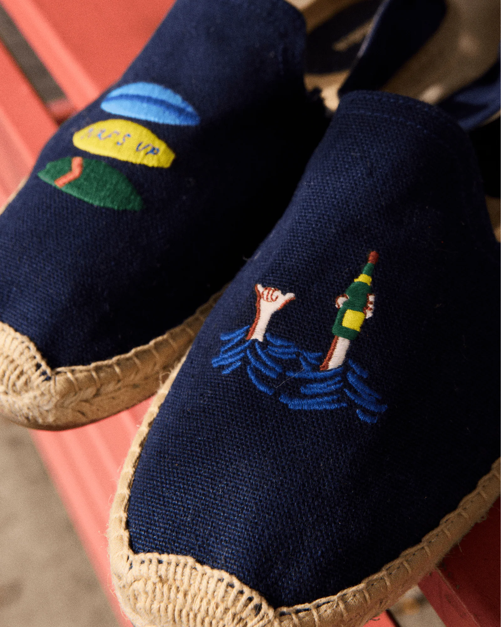Mens | Smoking Espadrille | Embroidery | Boards & Drinks - Armada Blue - Image 8
