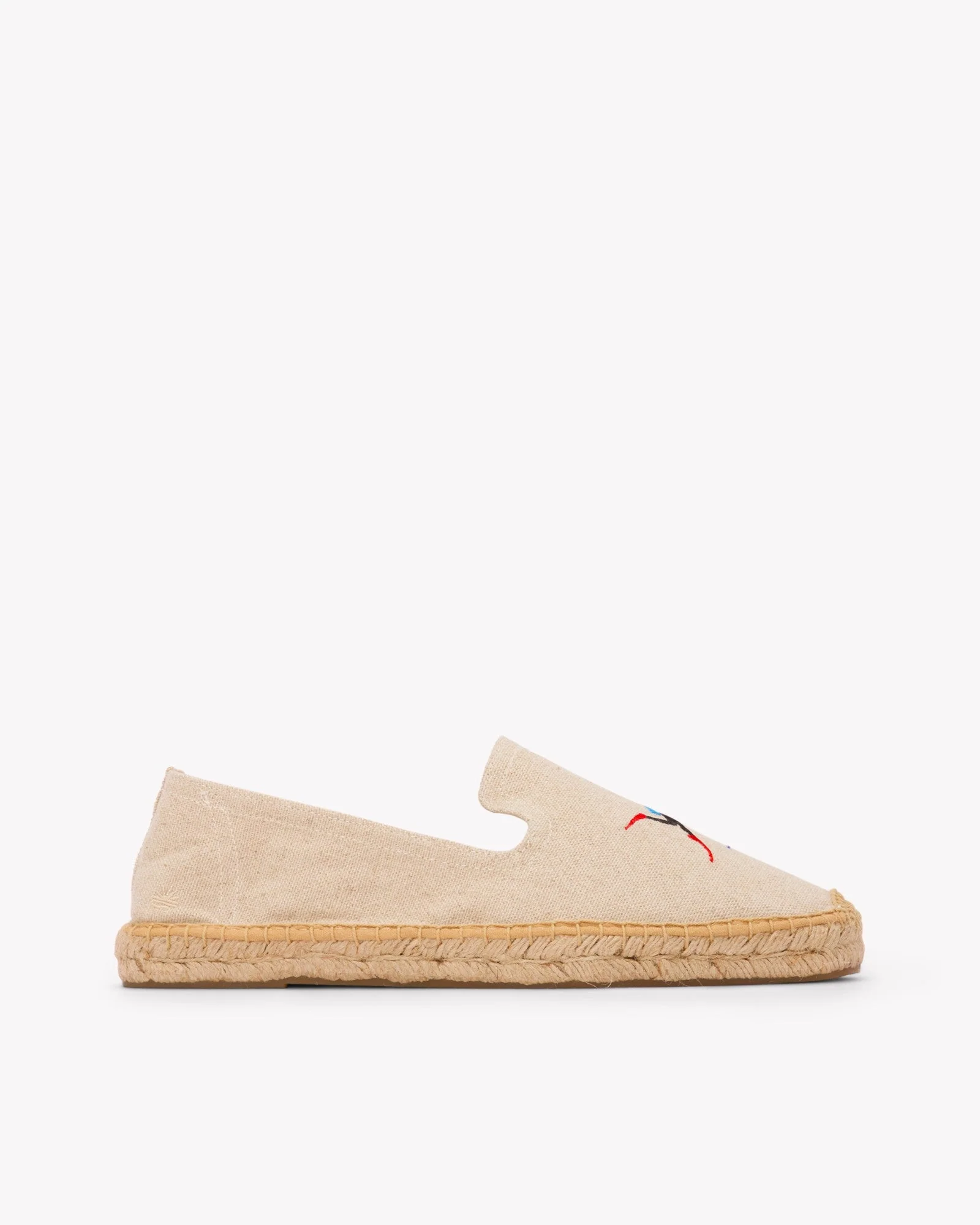 Mens | Smoking Espadrille | Embroidery | Scuba & Sharks - Natural Undyed - Image 5