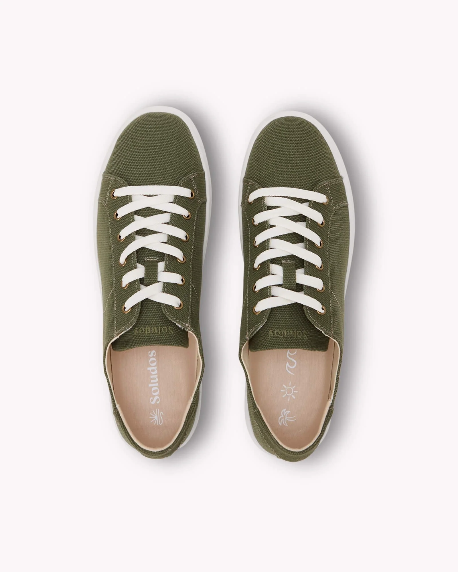 Womens | Ibiza Canvas Sneaker | Oliva Green - Image 6