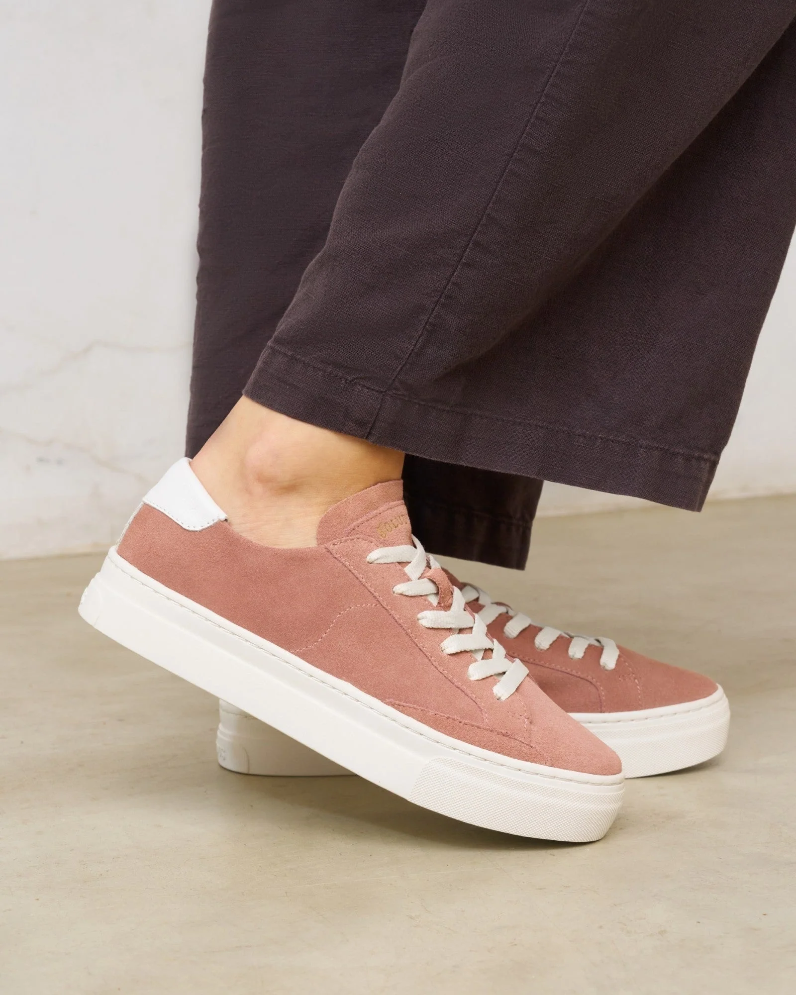Womens | Ibiza Platform Sneaker | Leather Color | Dusty Rose