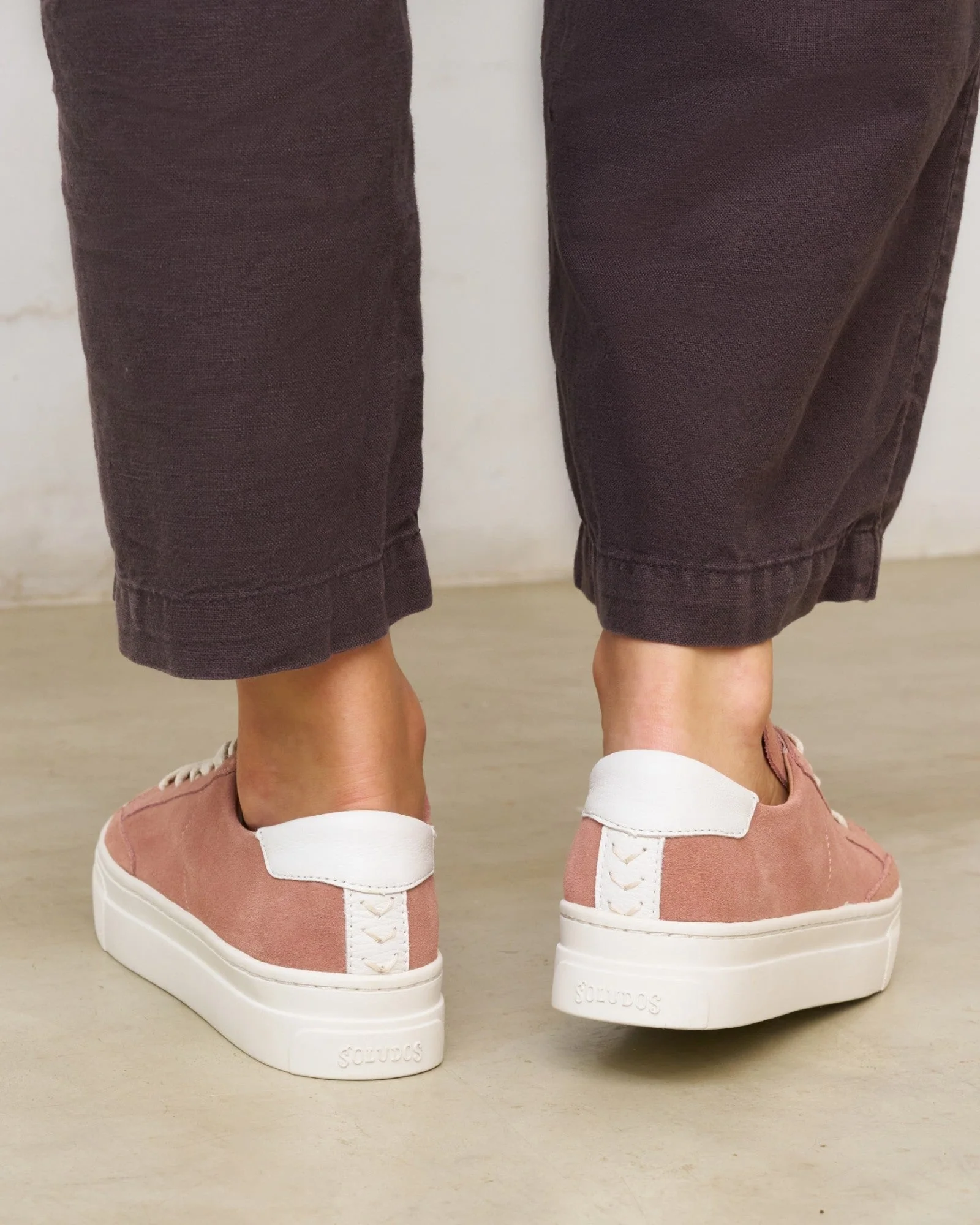 Womens | Ibiza Platform Sneaker | Leather Color | Dusty Rose - Image 2