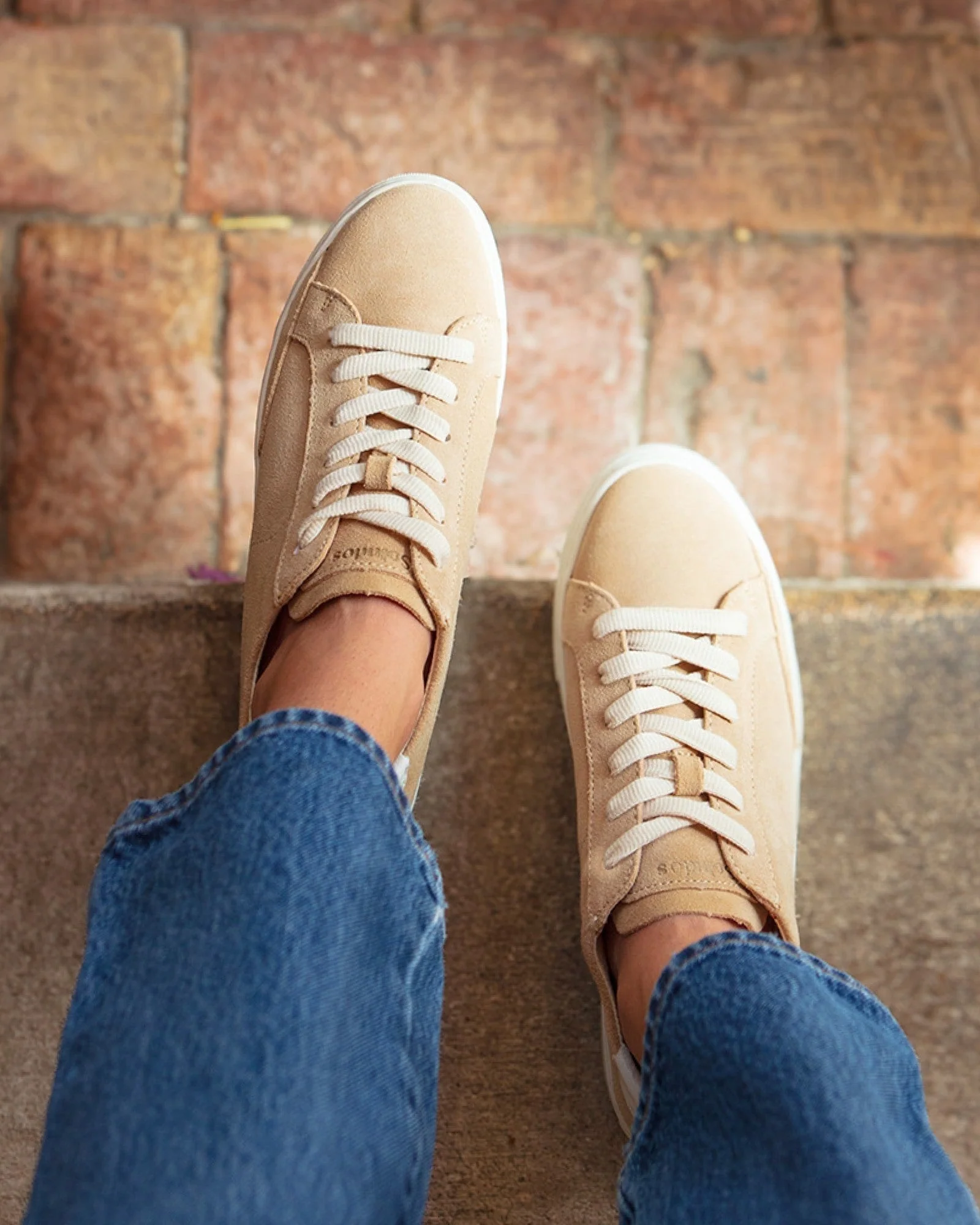 Womens | Ibiza Platform Sneaker | Leather Color | Sand Tan - Image 5