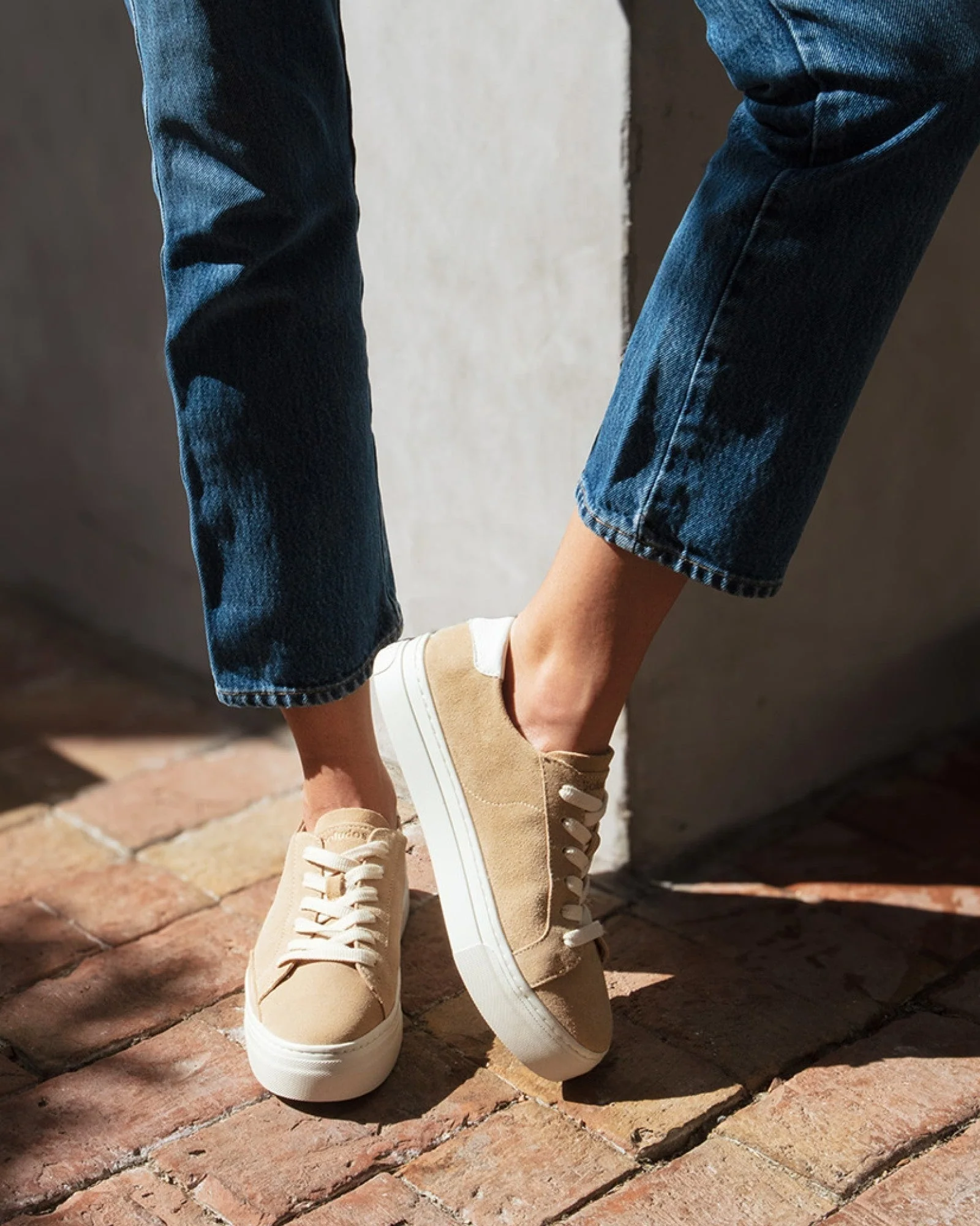 Womens | Ibiza Platform Sneaker | Leather Color | Sand Tan - Image 6