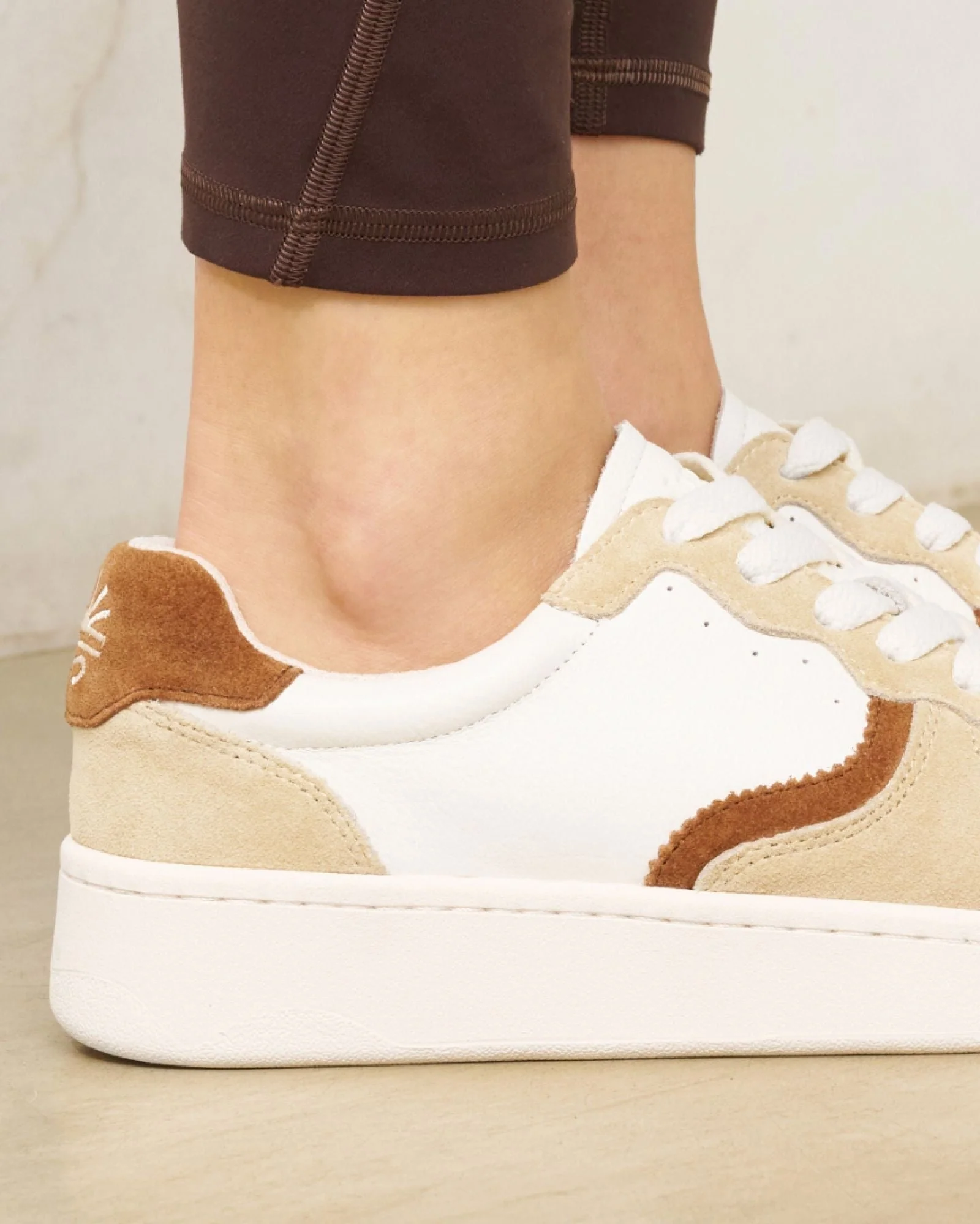 Womens | Roma Retro Sneaker | Earthy Neutrals - Image 3