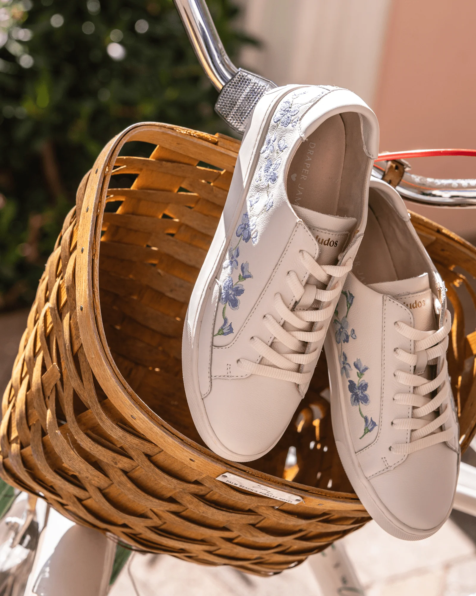 Womens | Ibiza Classic Sneaker | Embroidery | Draper Blue Florals - Oasis White - Image 2