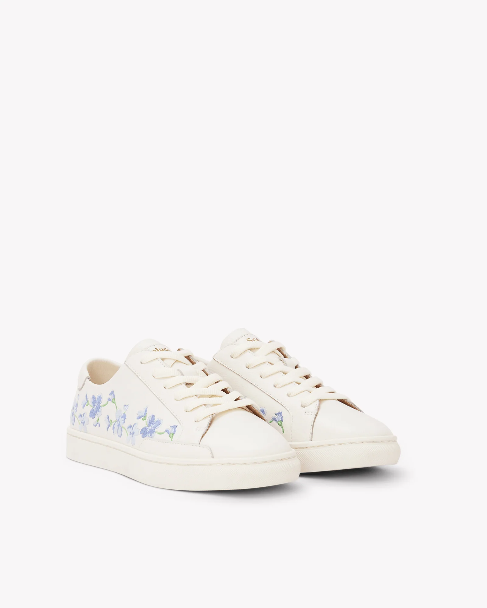 Womens | Ibiza Classic Sneaker | Embroidery | Draper Blue Florals - Oasis White - Image 3