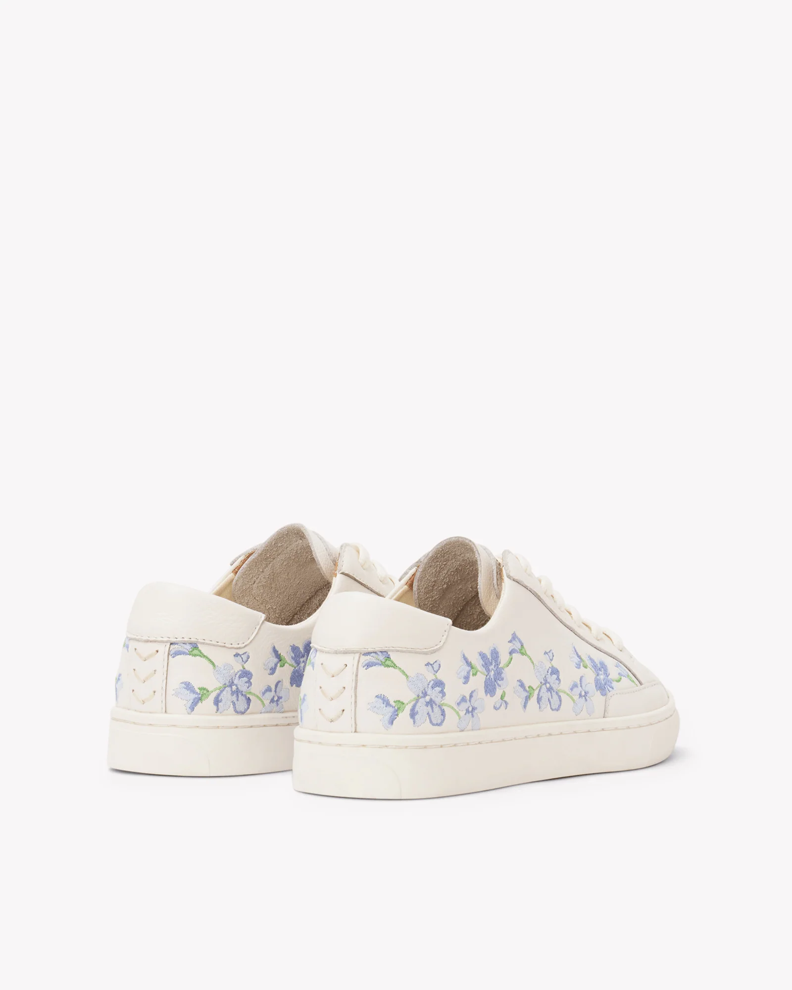 Womens | Ibiza Classic Sneaker | Embroidery | Draper Blue Florals - Oasis White - Image 4