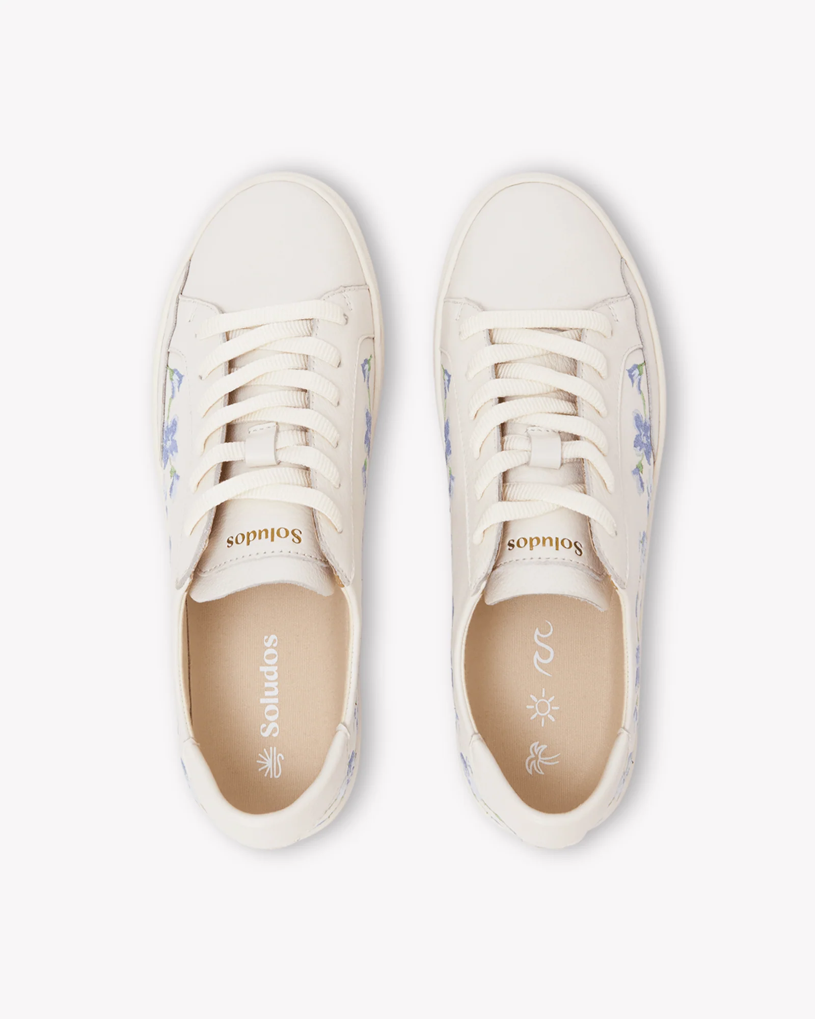 Womens | Ibiza Classic Sneaker | Embroidery | Draper Blue Florals - Oasis White - Image 5